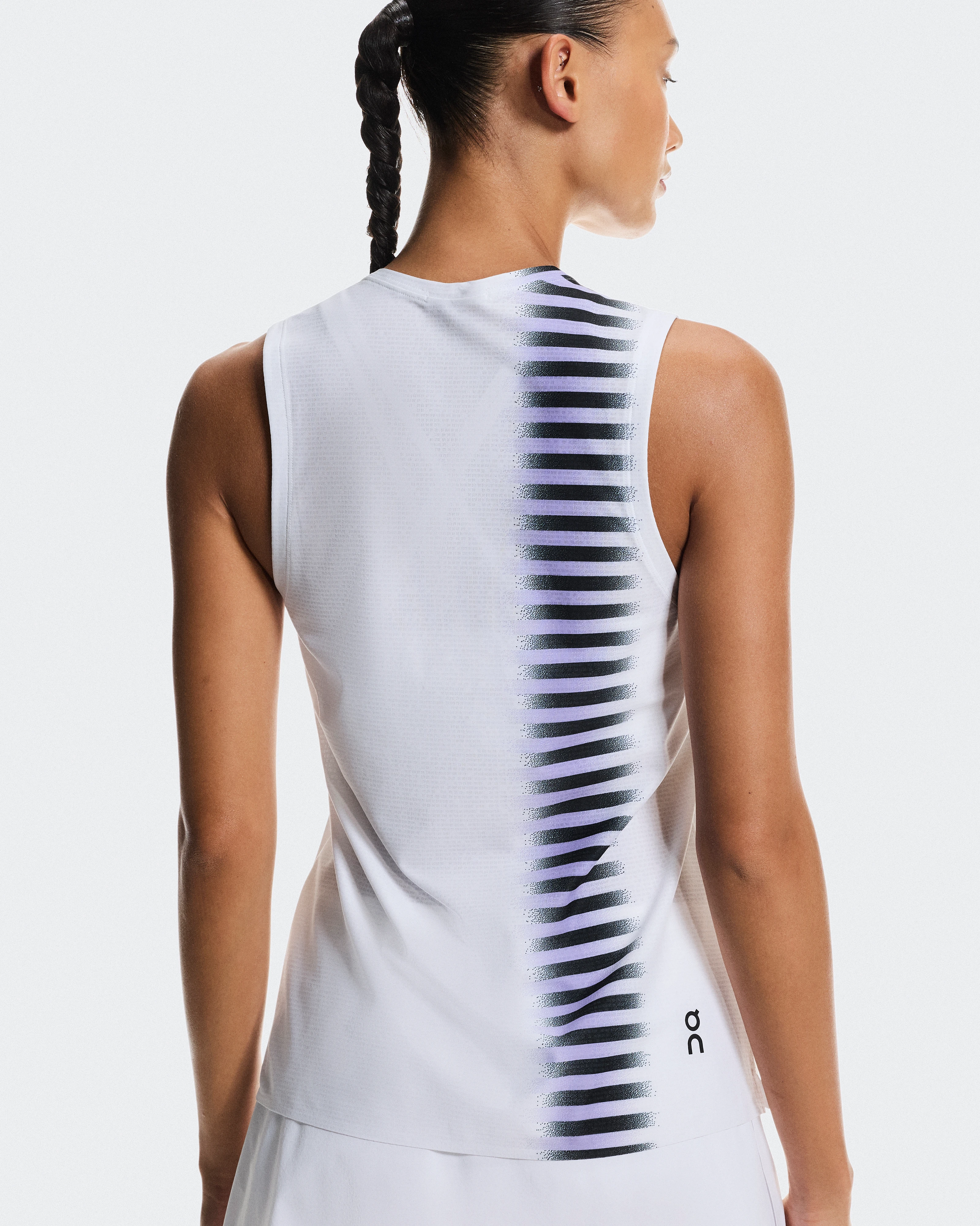 On Court Tank Edge White & Black Women Tops and t-shirts