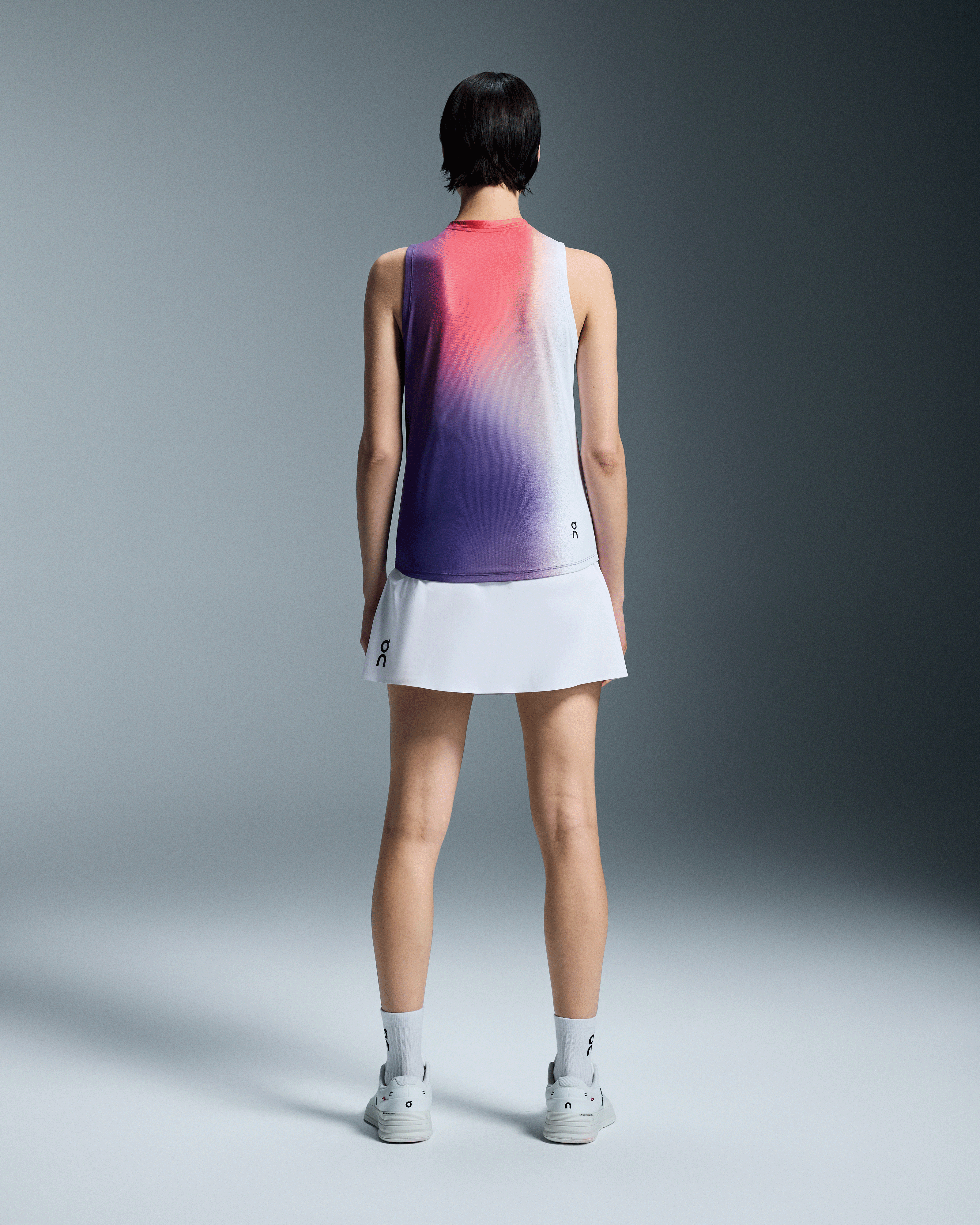 On Court Tank White & Flame Women Tops and t-shirts
