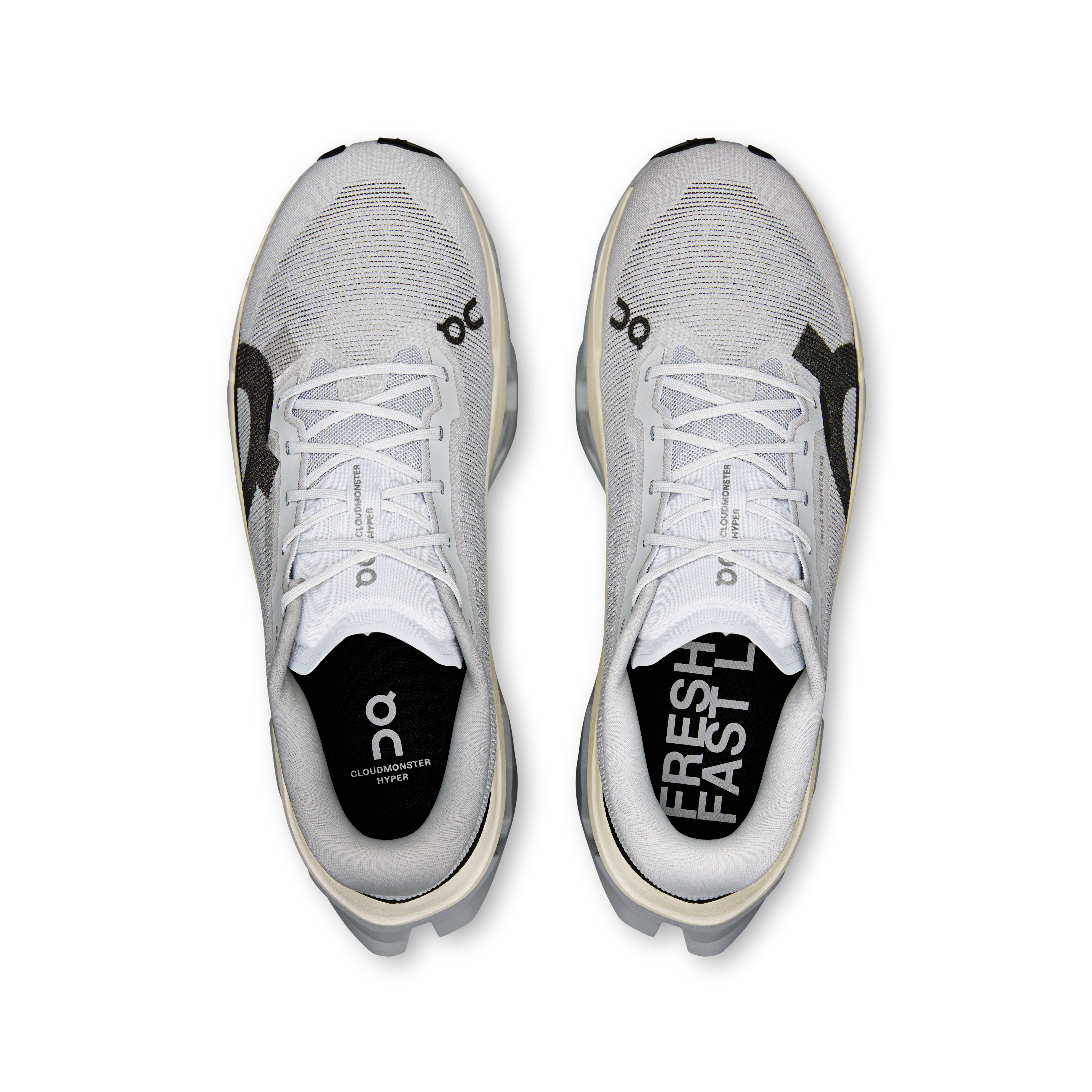 On Cloudmonster 3 Hyper Glacier & Black Men Road running Shoes