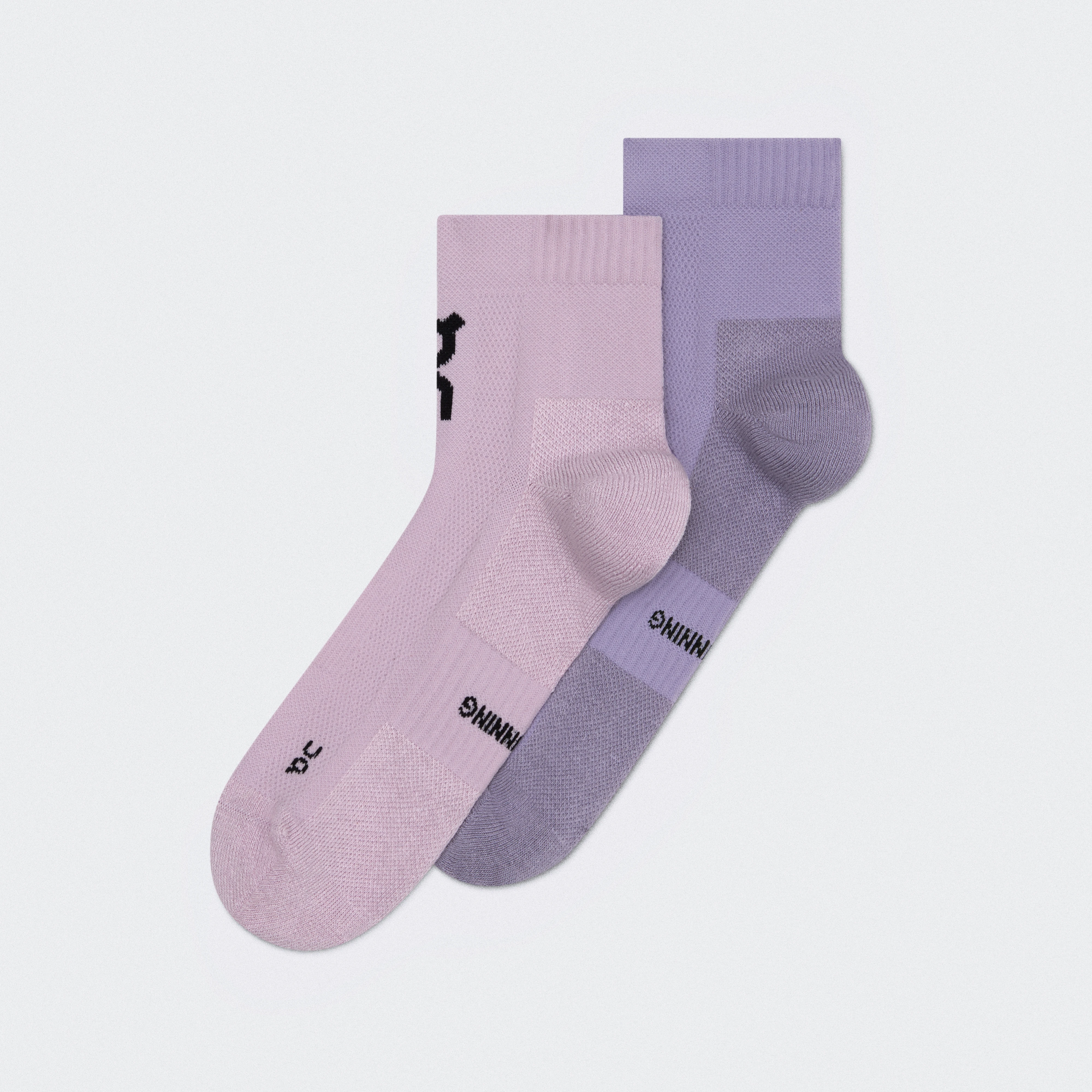 On Core Run Sock Mid 2P Foxglove & Mallow Unisex – Everyday running, breathable, cushioned Socks
