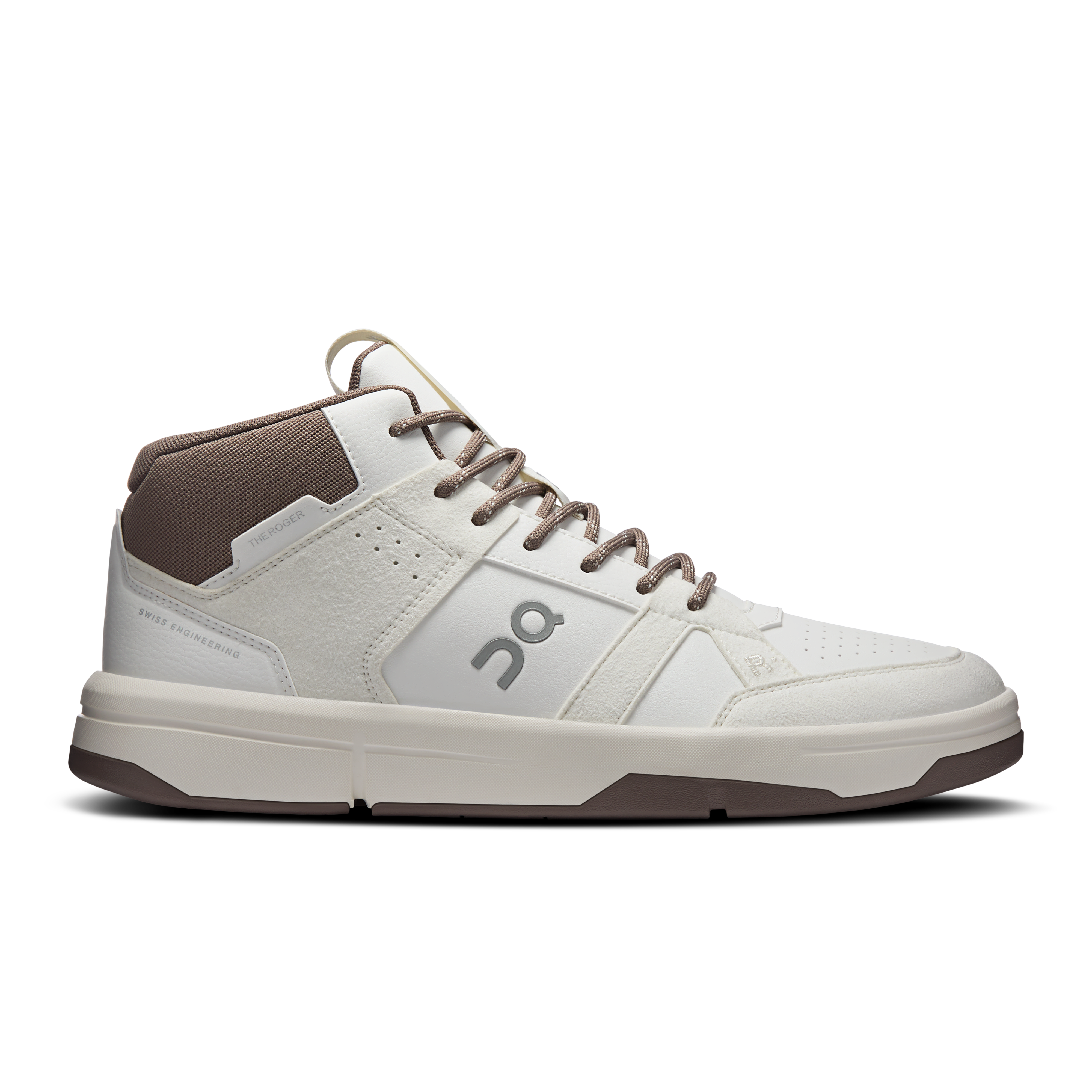 On THE ROGER Clubhouse Mid Ivory & Ash Men – All-day wear Shoes