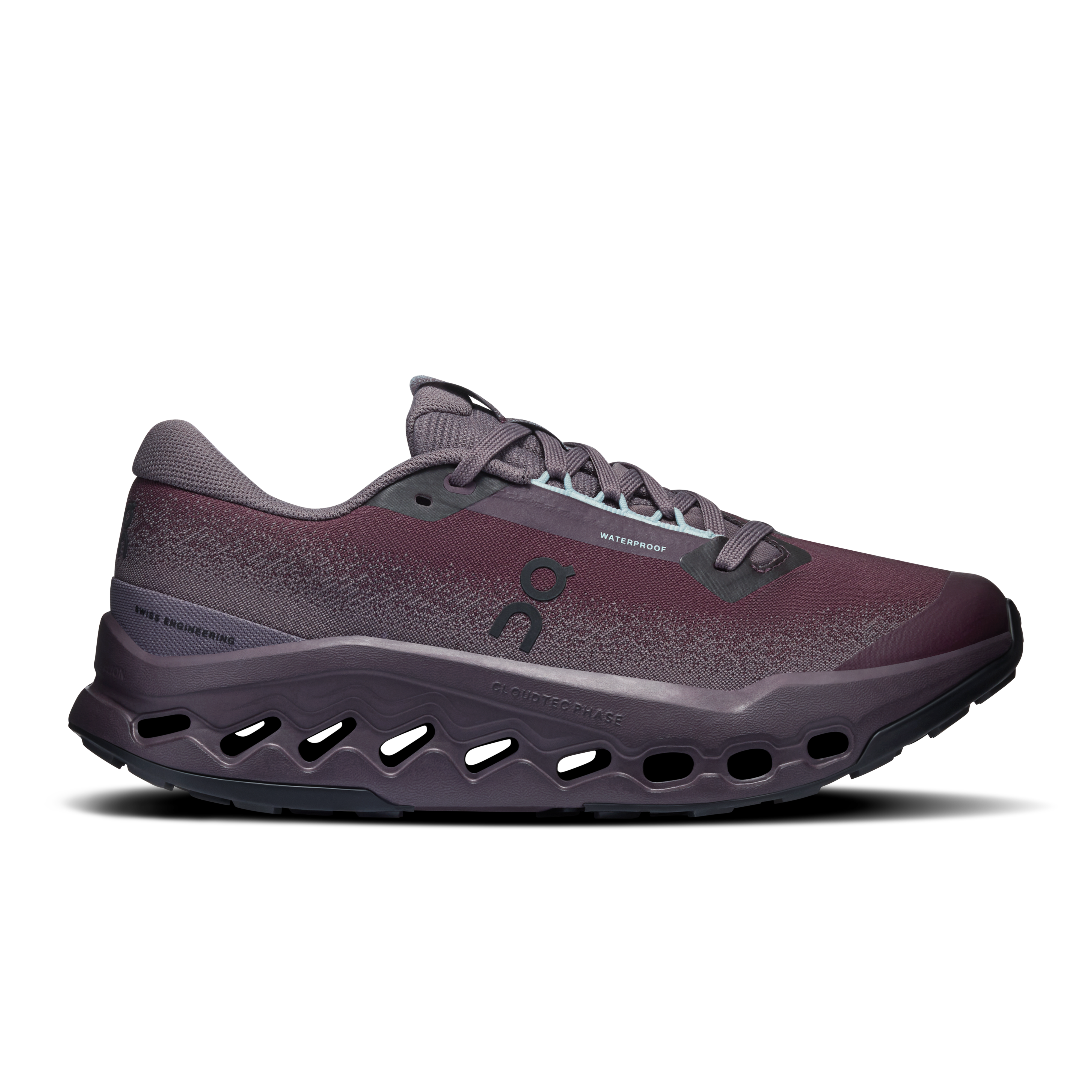 On Cloudsurfer Trail 2 Waterproof Urchin & Pebble Women – Trail running, smooth ride Shoes