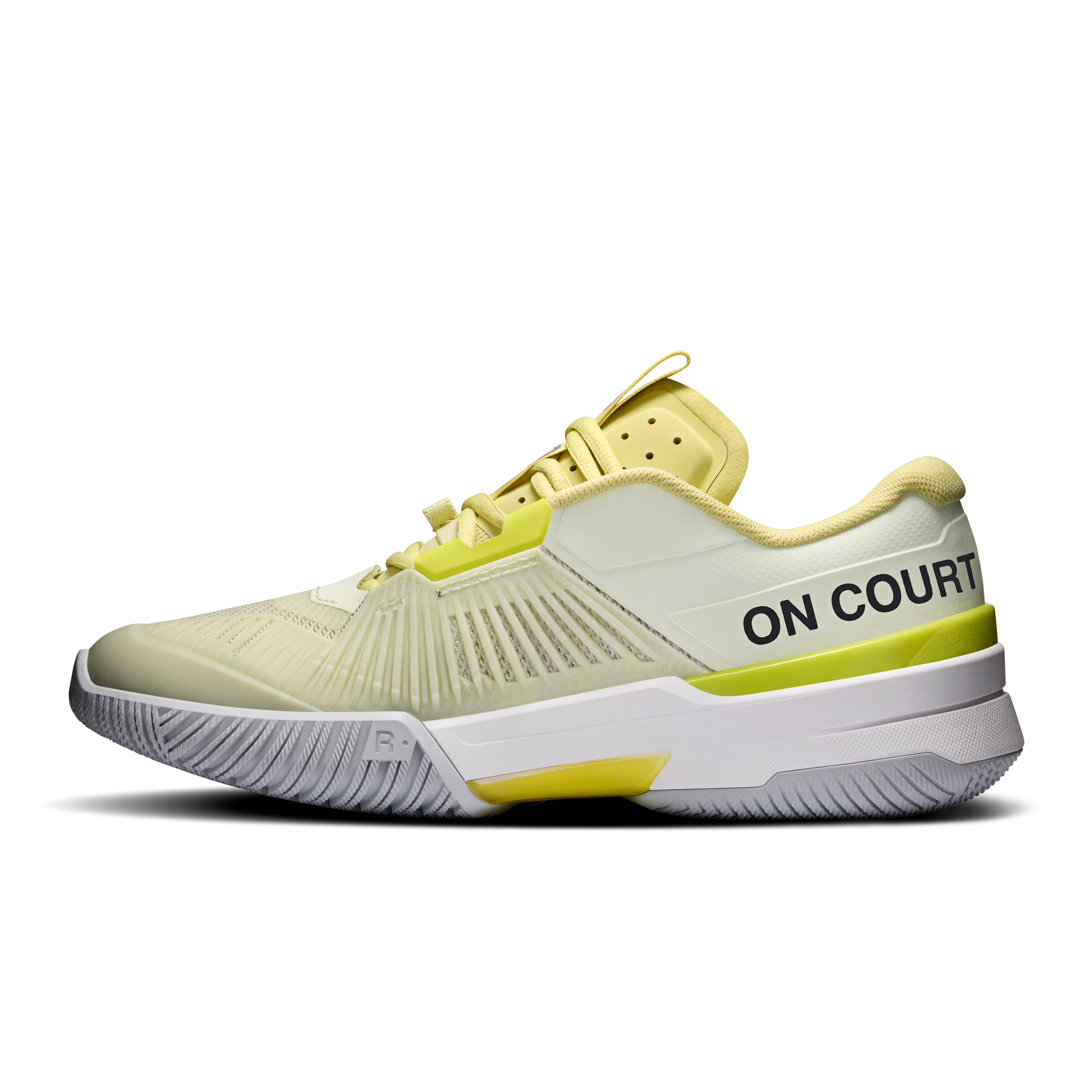 On THE ROGER Pro Fire Linen & Lime Women Tennis Shoes