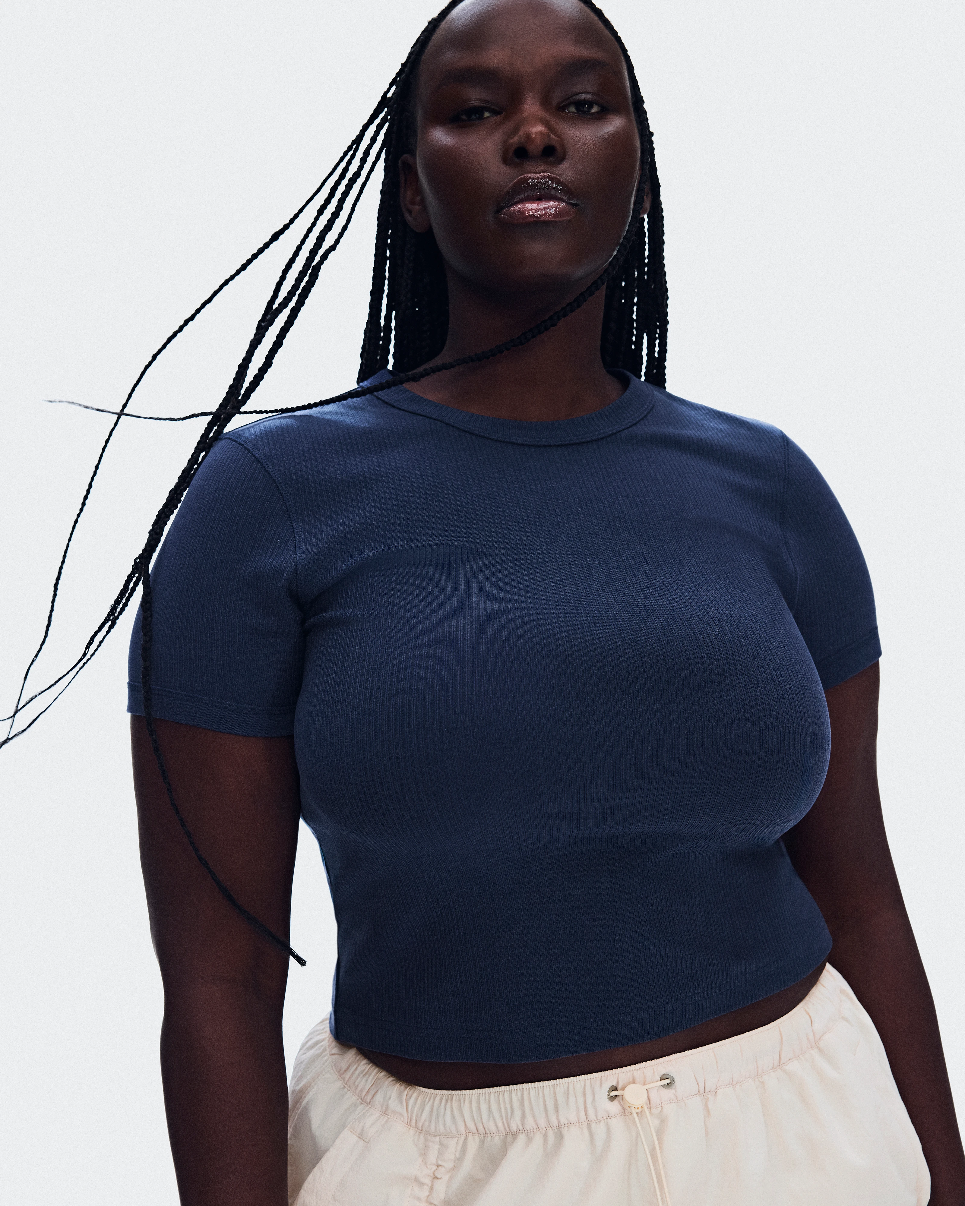 On All-Day Ribbed T-Shirt Midnight Women Tops and t-shirts