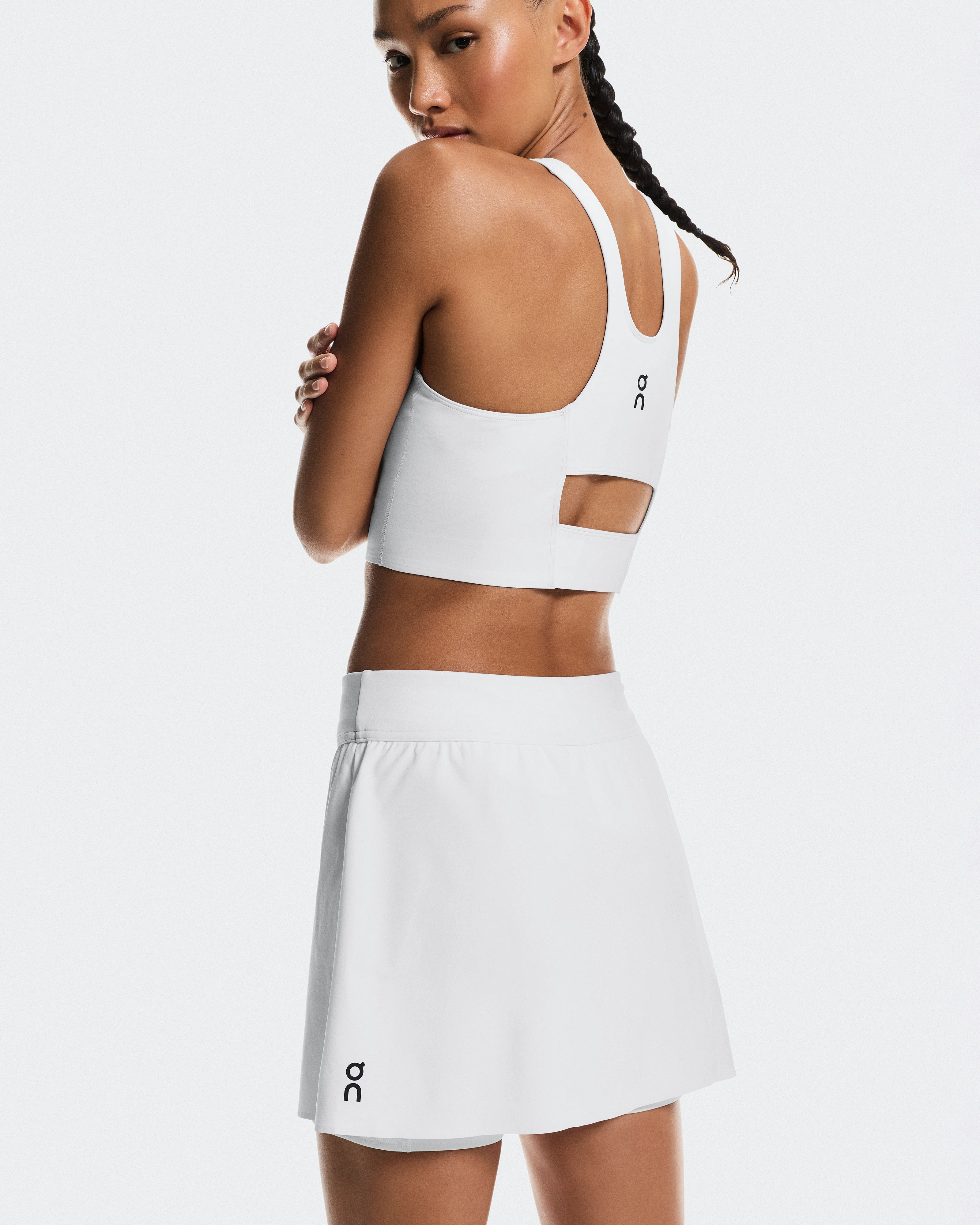 On Court Skirt Split Edge White & Black Women Skirts