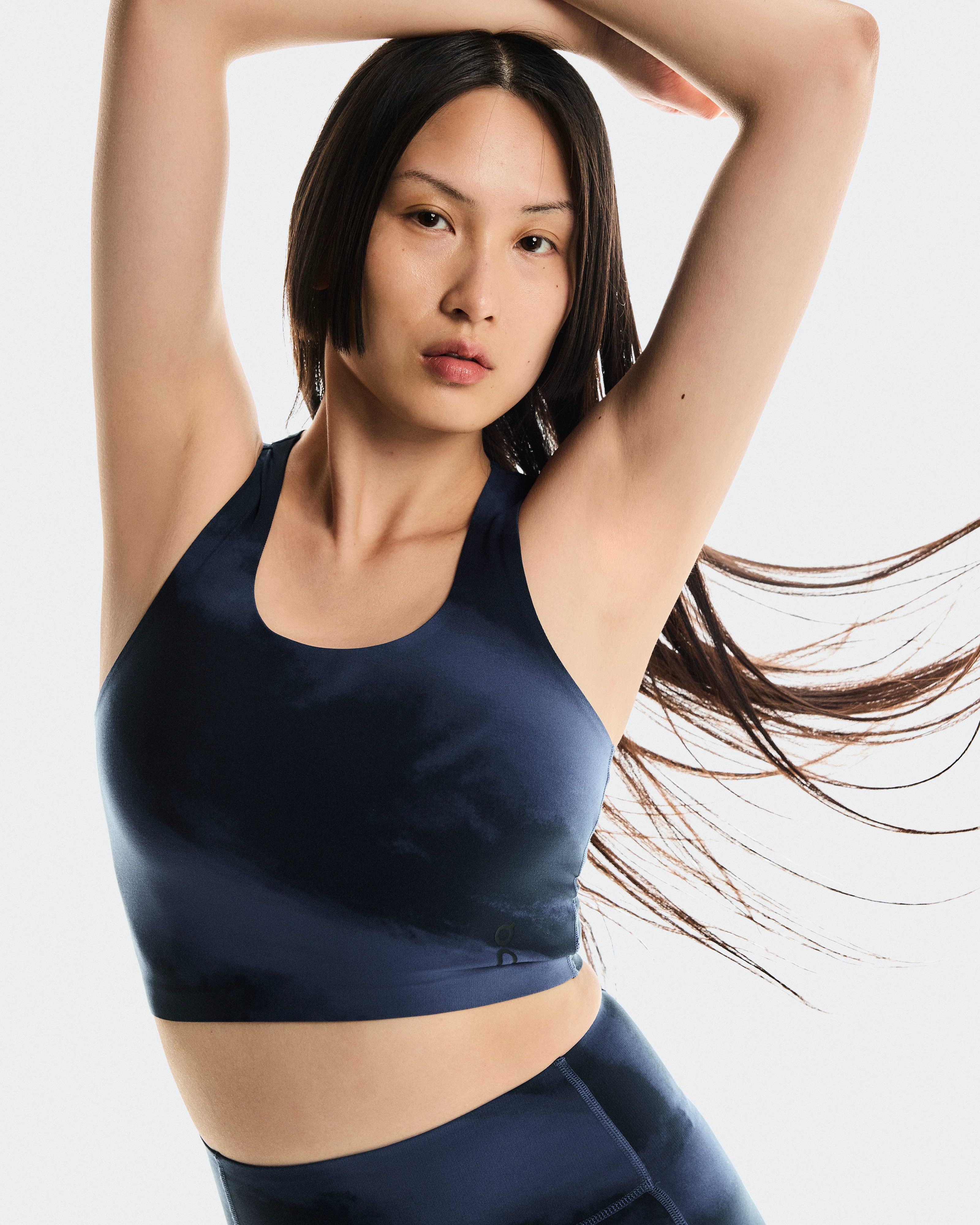 On Studio Open Back Crop Acai & Navy Women Tops and t-shirts
