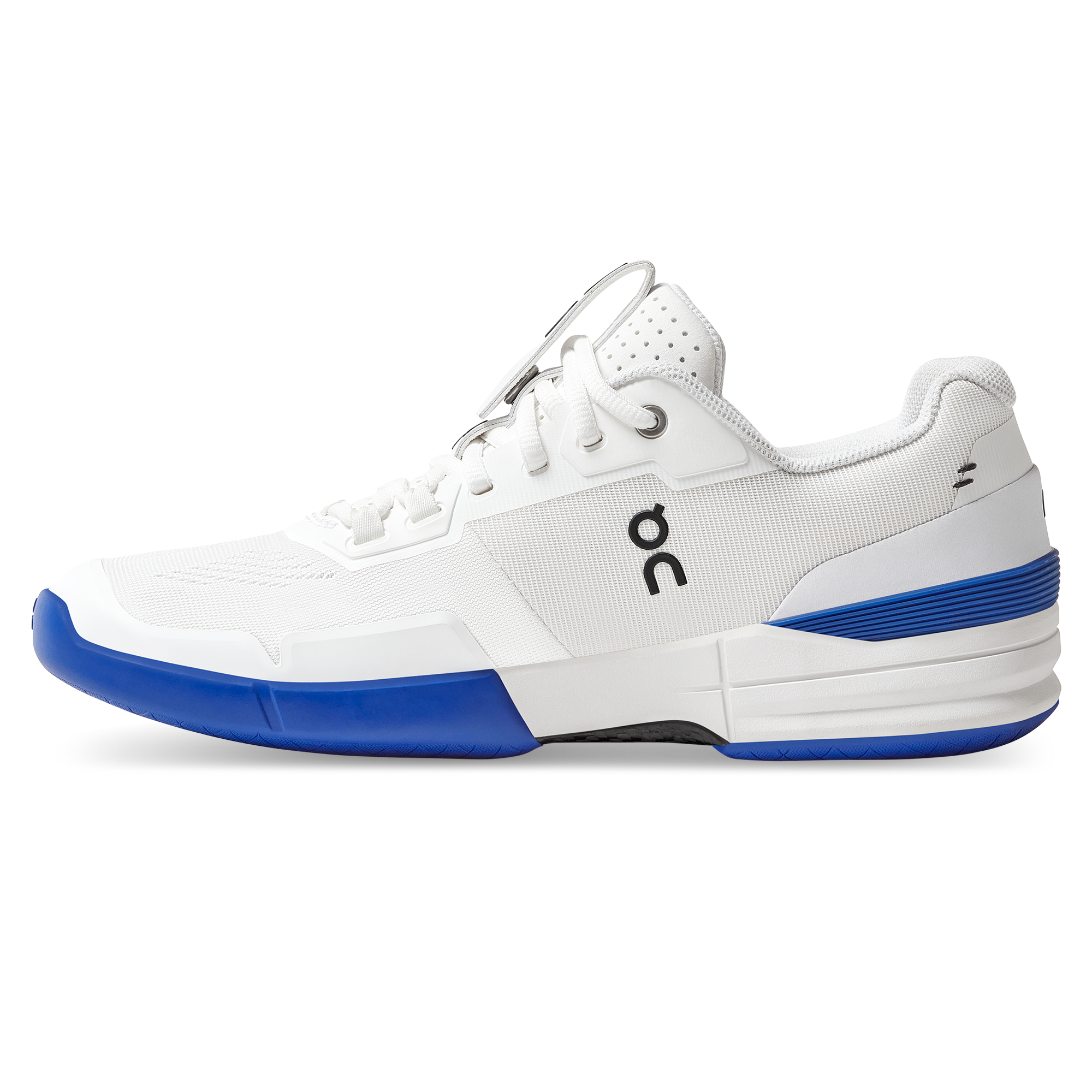The Roger Pro in the Indigo White colorway, shot from the side.