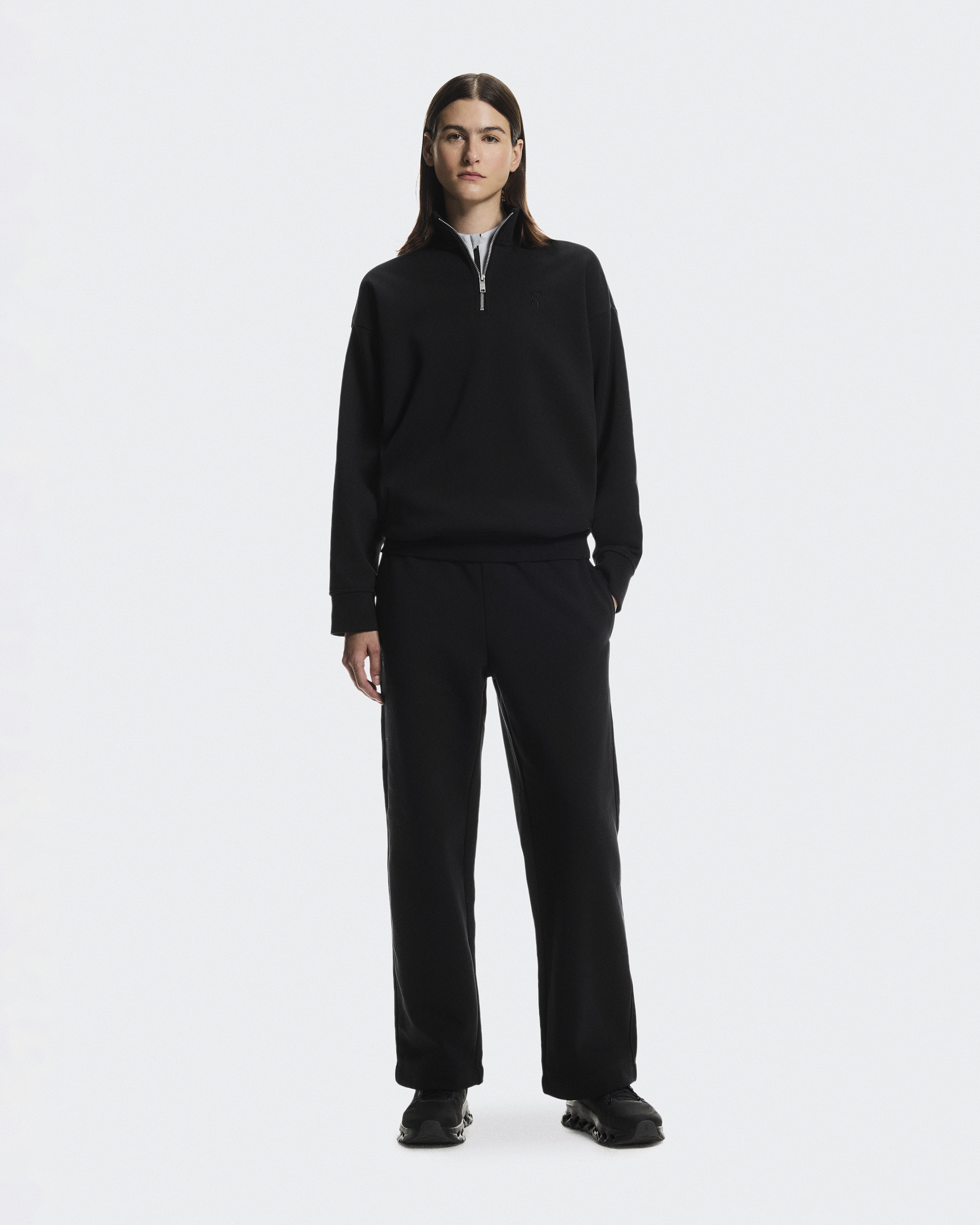 Club Collective 1/4 Zip Sweater in Black