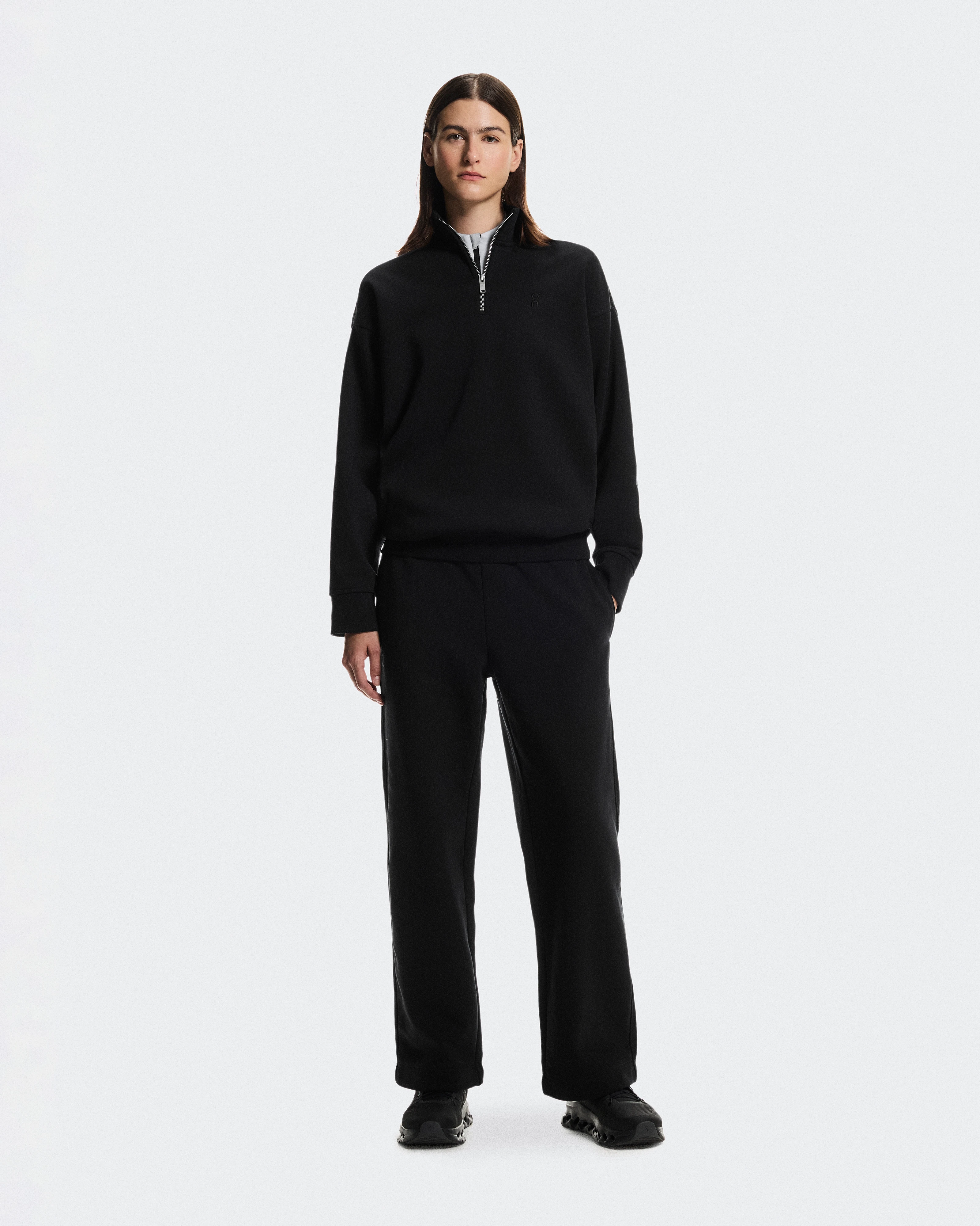 On Club Collective 1/4 Zip Black Women Hoodies and sweatshirts