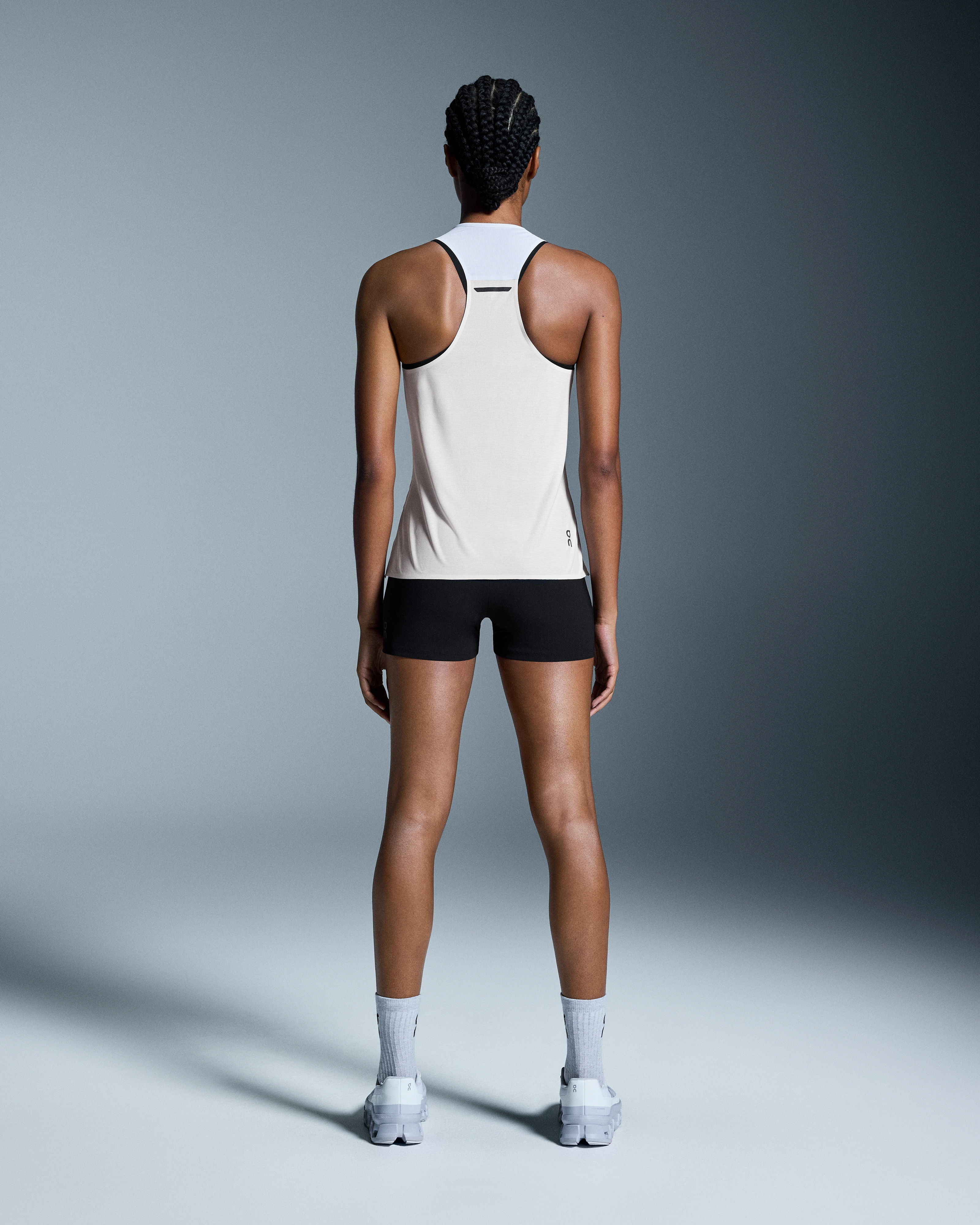 On Performance Tank White & Silver Women Tops and t-shirts