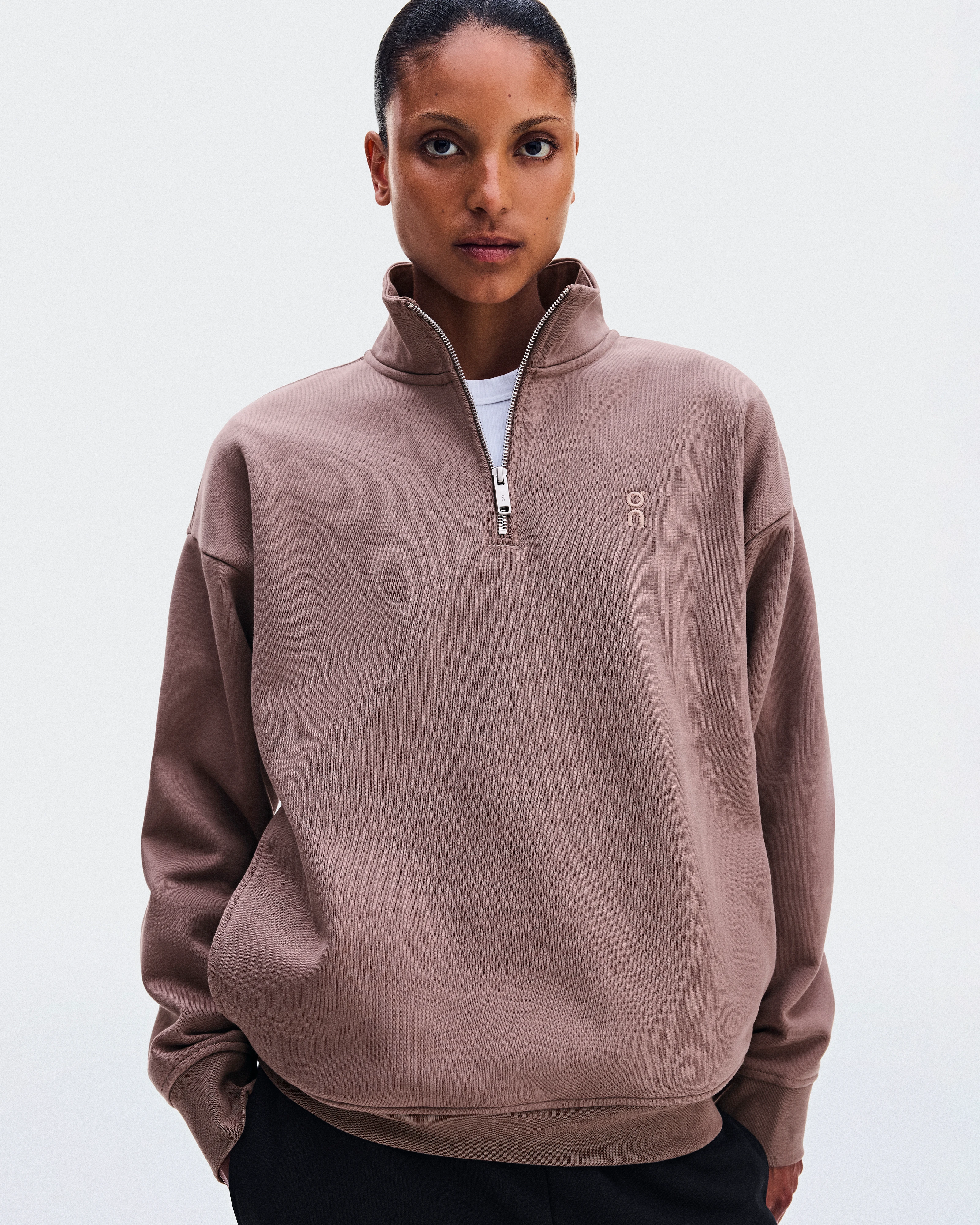 On Club Collective 1/4 Zip Clove Women Hoodies and sweatshirts