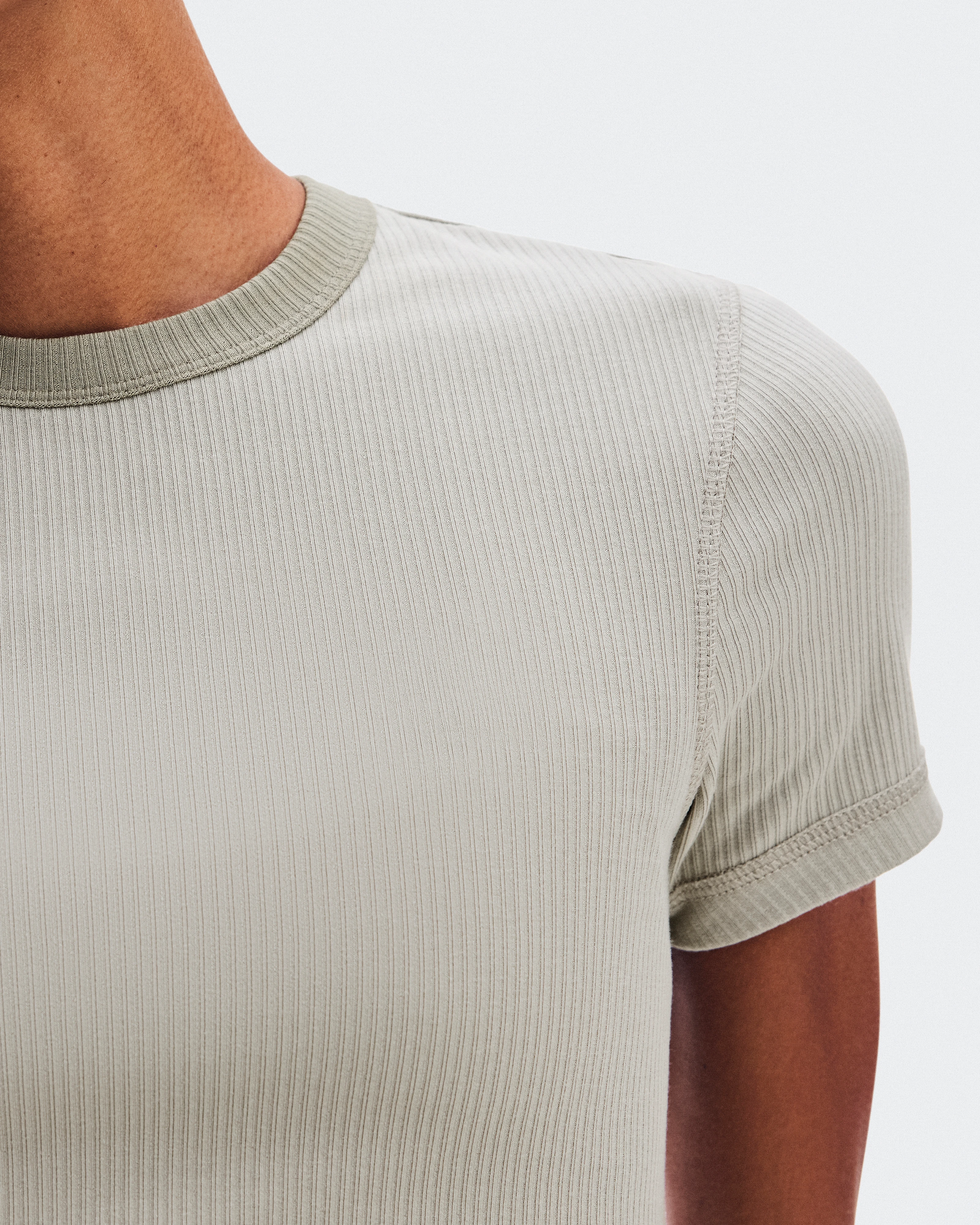 On All-Day Ribbed T-Shirt Brume Women Tops and t-shirts