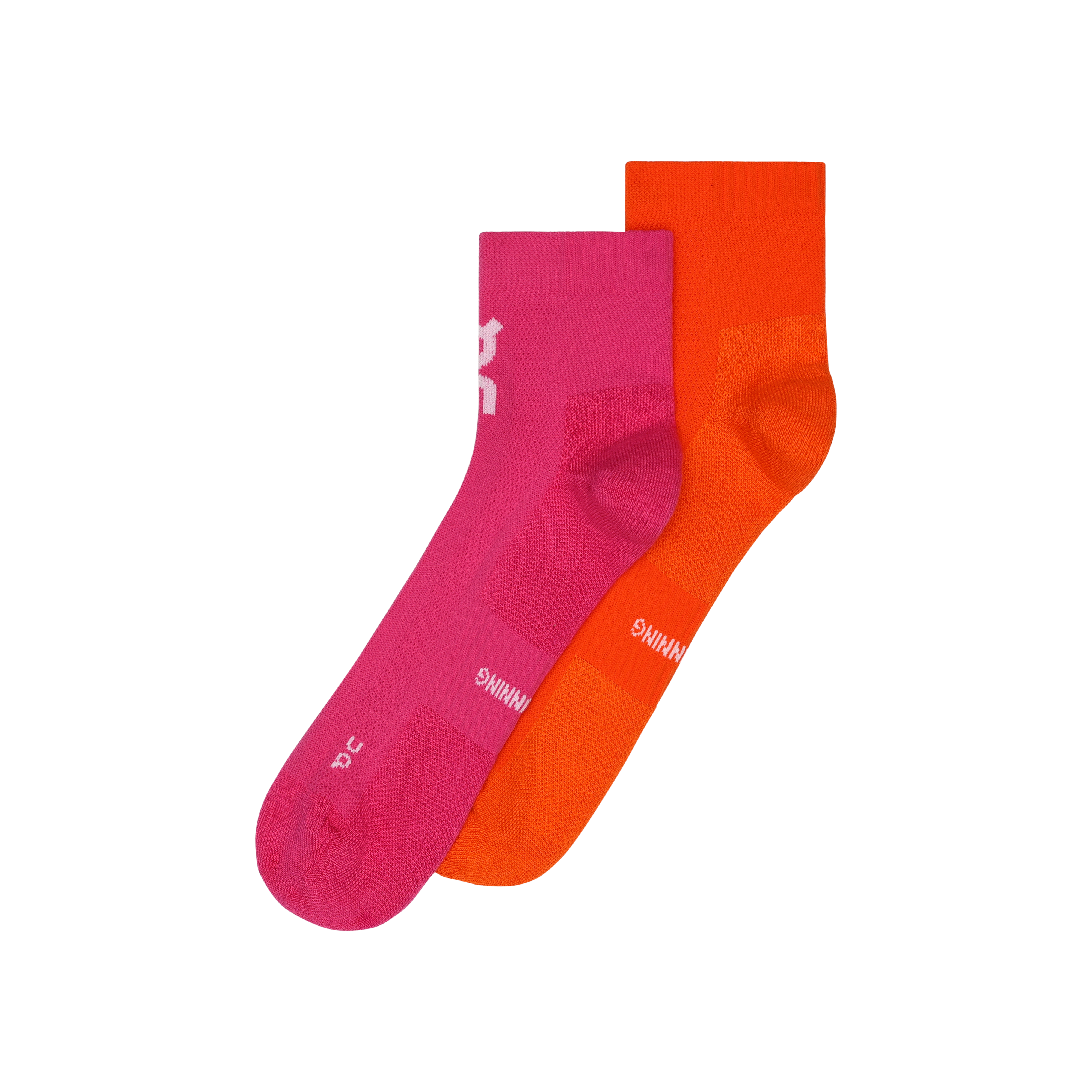 Core Run Sock Mid 2P in Flame/Pink
