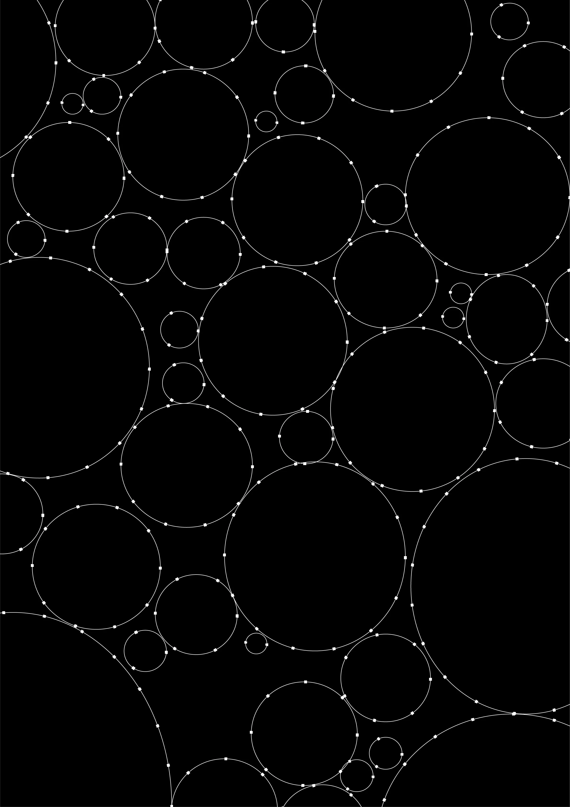 Bubbles rise within a white circle on a blue background.