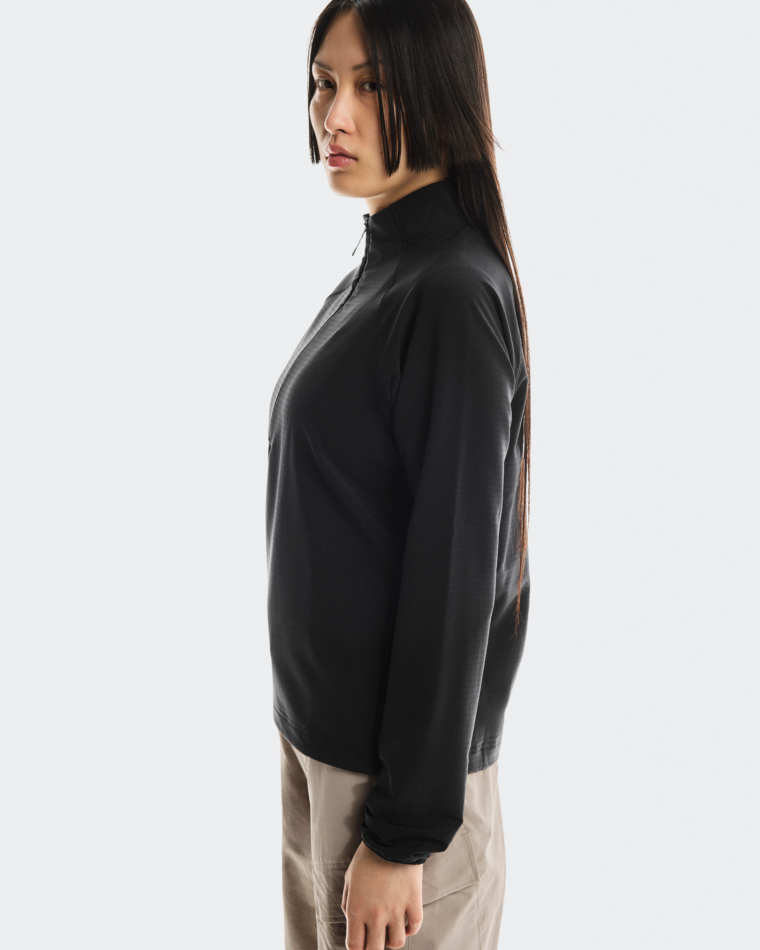 On Trek Quarterzip Black Women Hoodies and sweatshirts