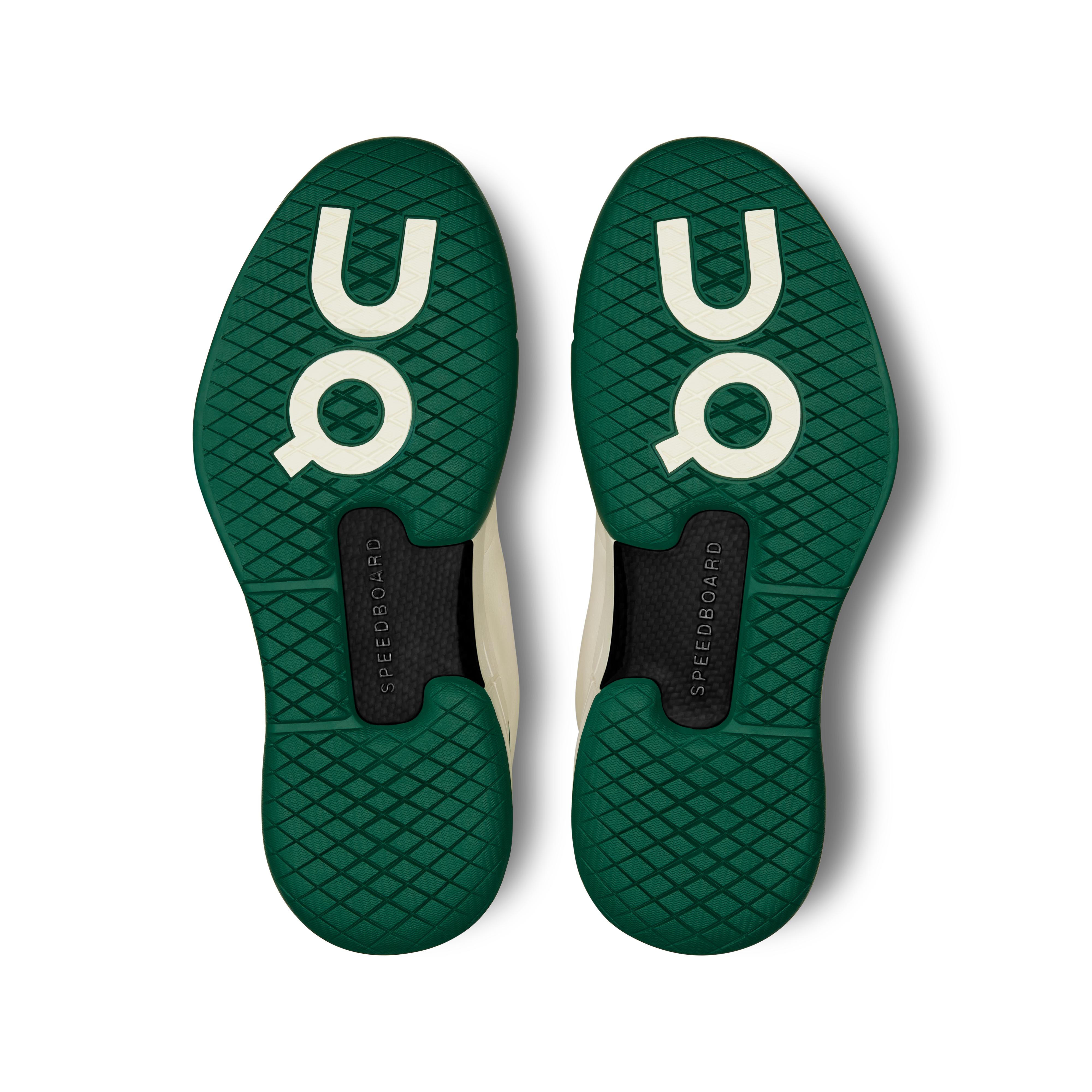 On THE ROGER Pro Beams Ivory & Evergreen Men Tennis Shoes