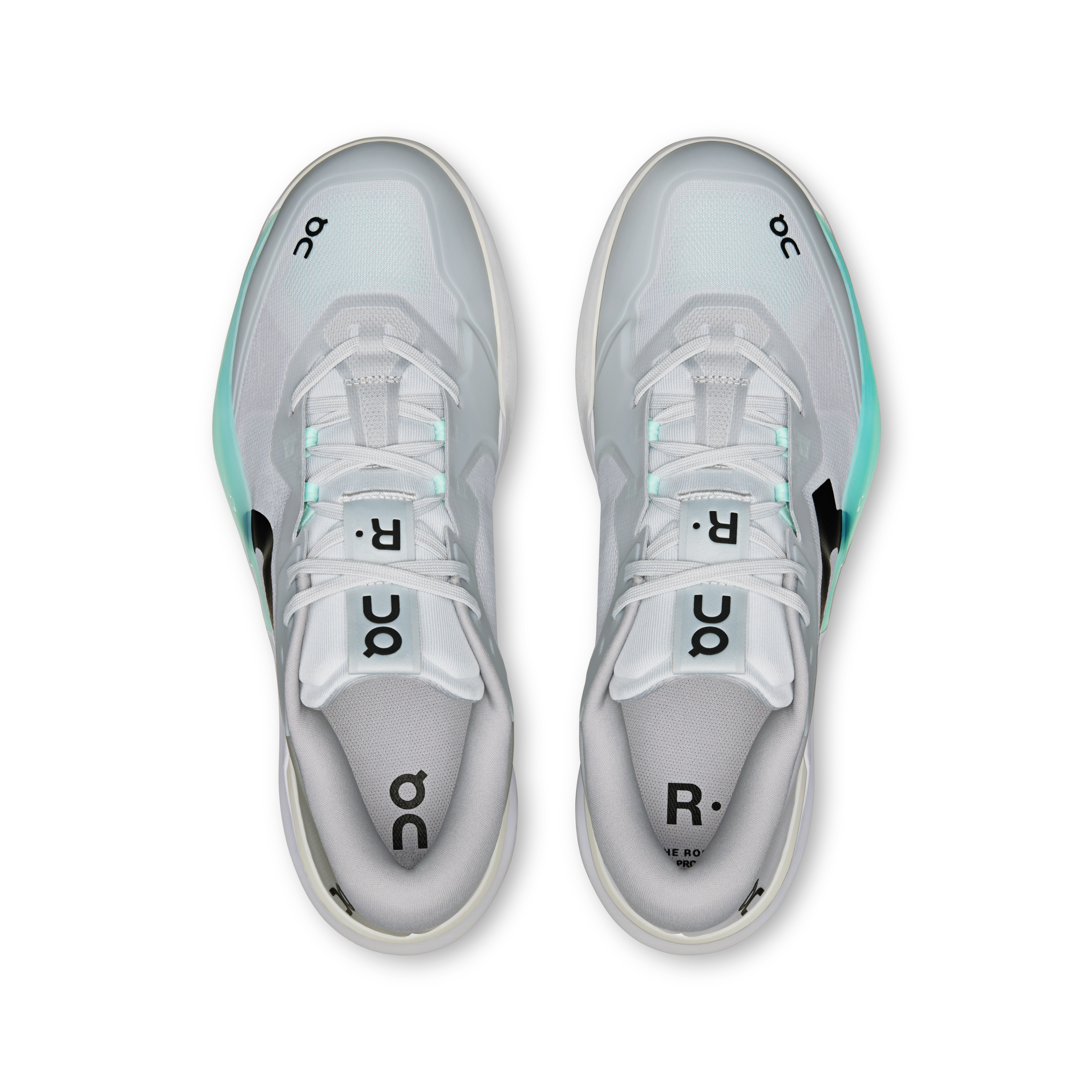 On THE ROGER Pro 3 Glacier & Celeste Men Tennis Shoes