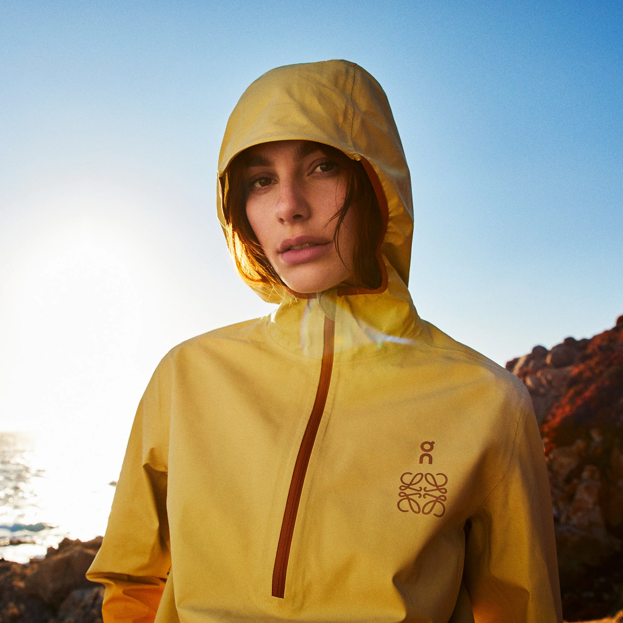 On Waterproof Anorak LOEWE Gradient Orange Women Jackets