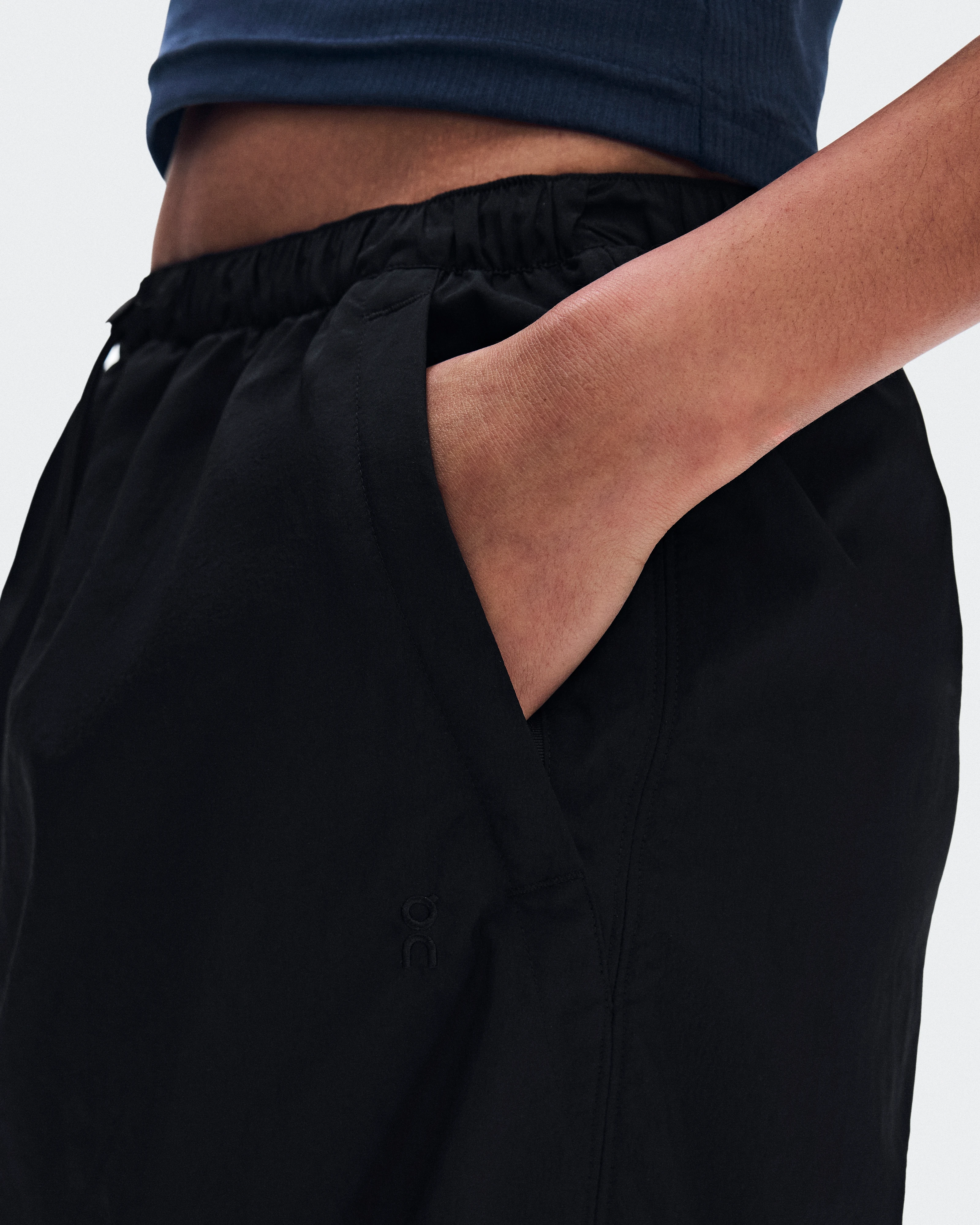 On Drawstring Midi Skirt Black Women Skirts