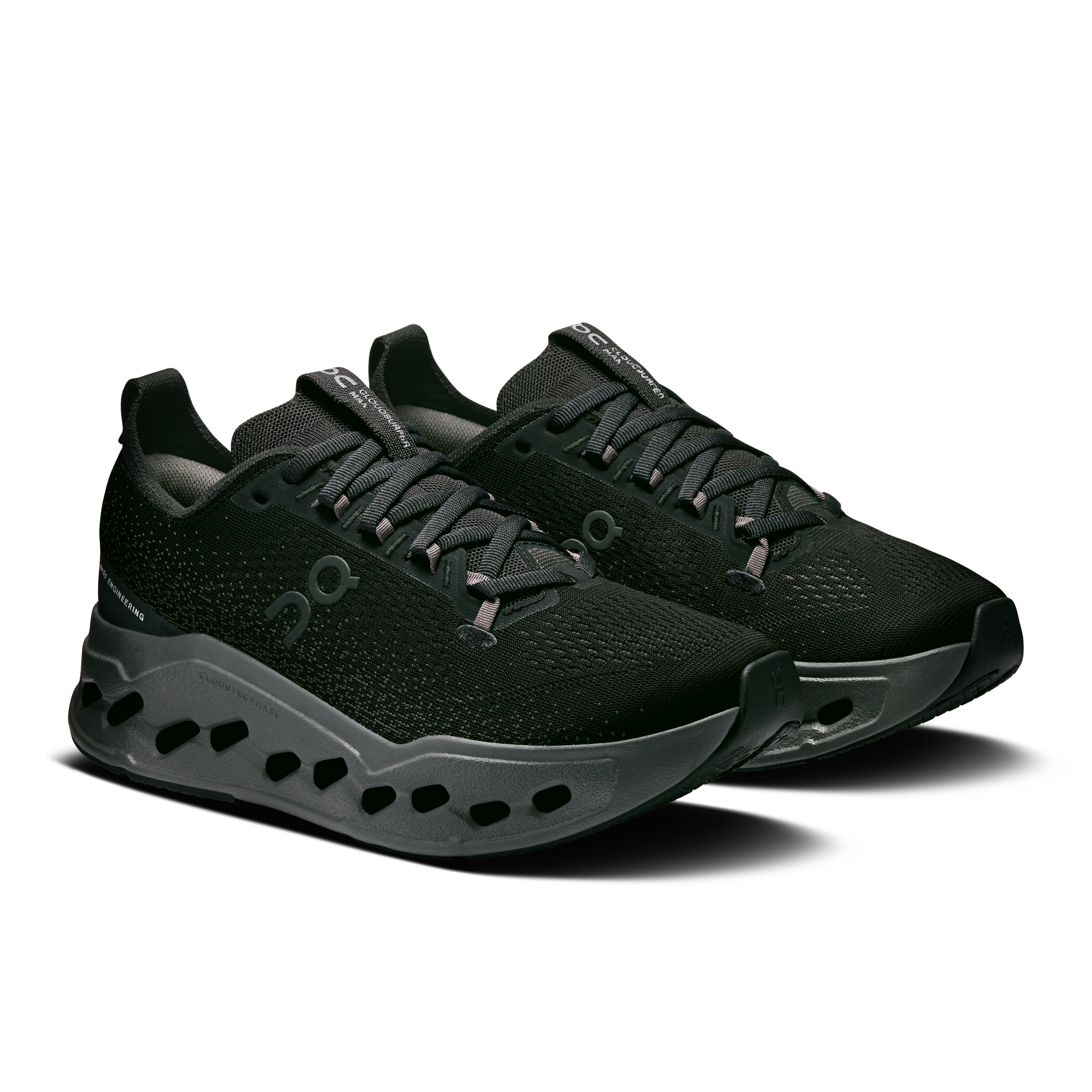On Cloudsurfer Max Wide Black & Eclipse Women Road running Shoes