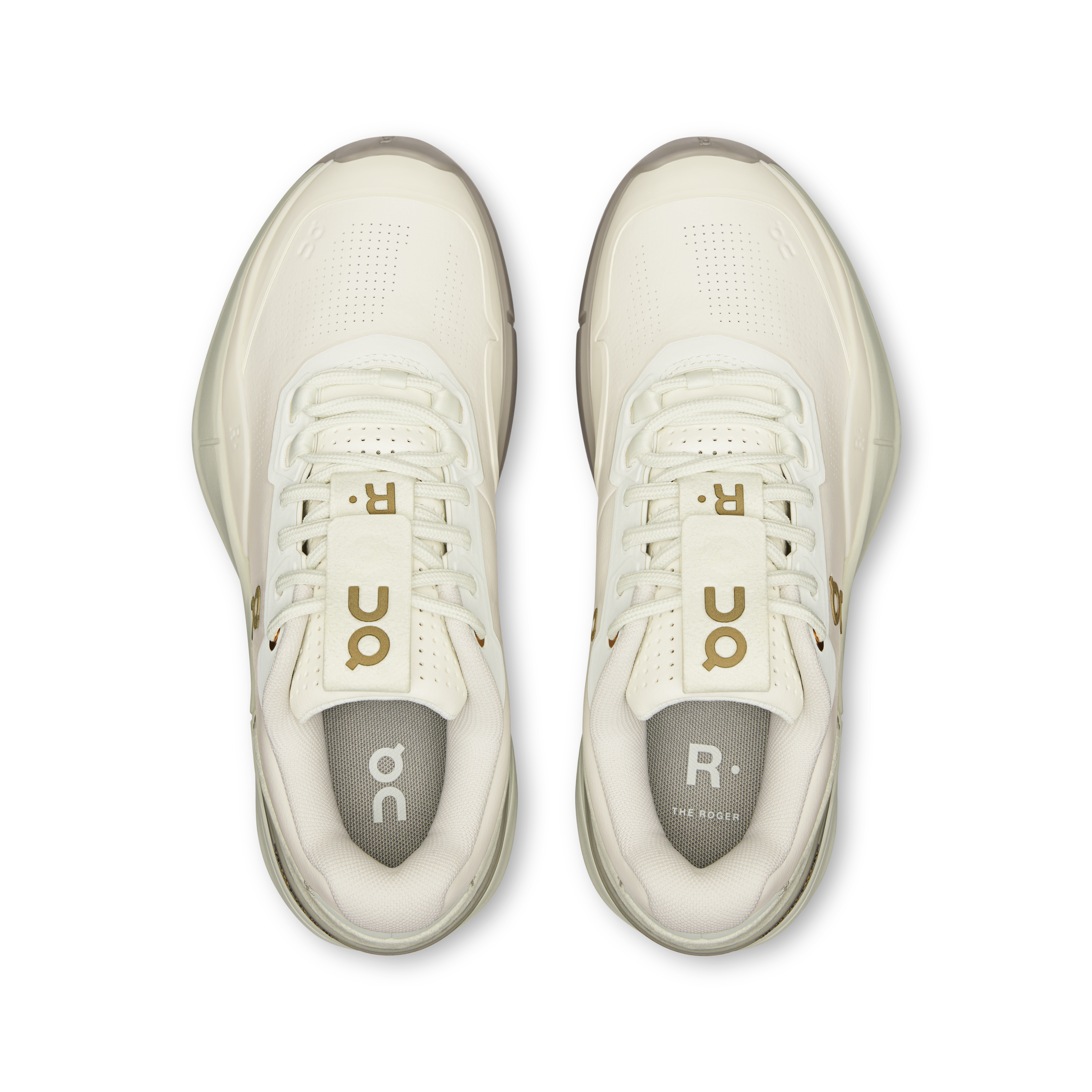 On THE ROGER Pro Ace Ivory & Fog Women Active life Shoes