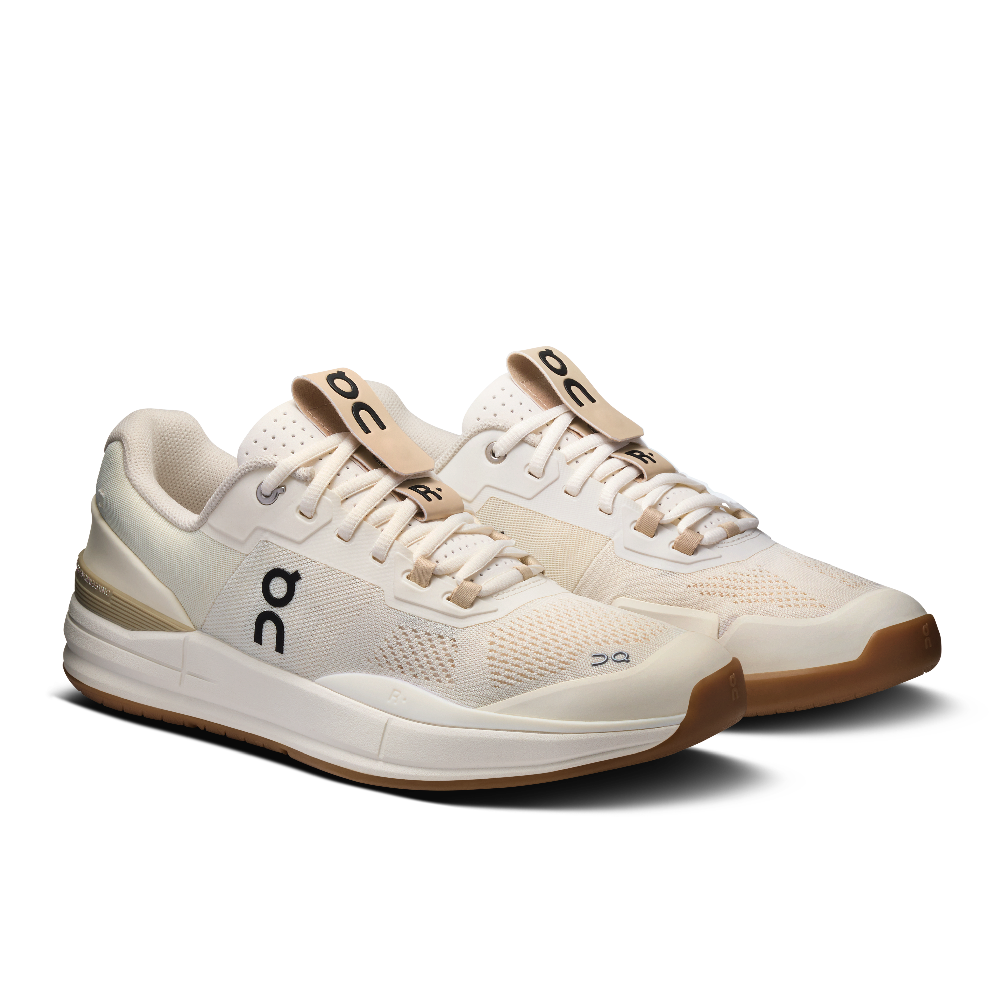 On THE ROGER Pro Ivory & Ivory Men Tennis Shoes