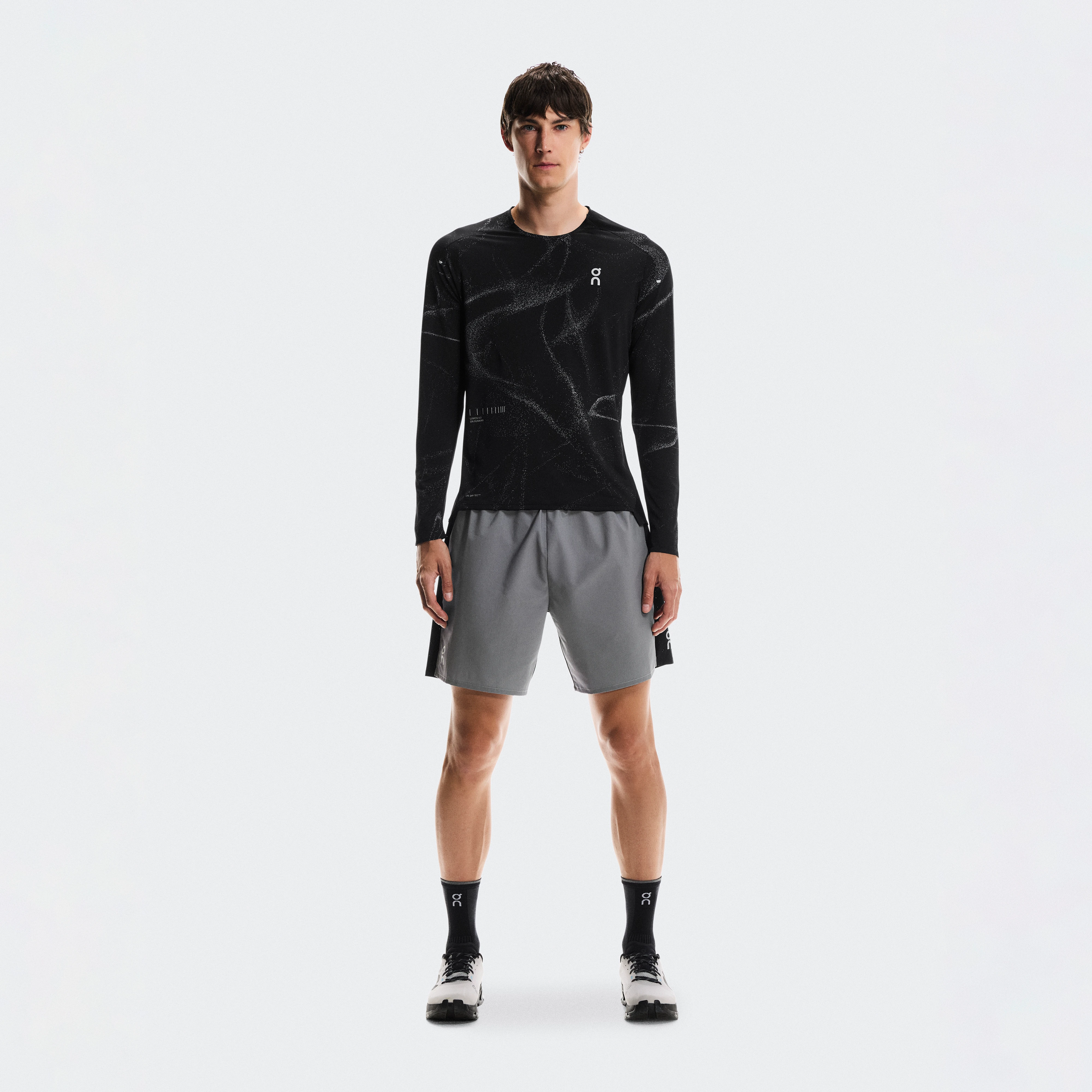 On Performance Shorts Lumos Eclipse & Black Men – Road running, reflective details Shorts