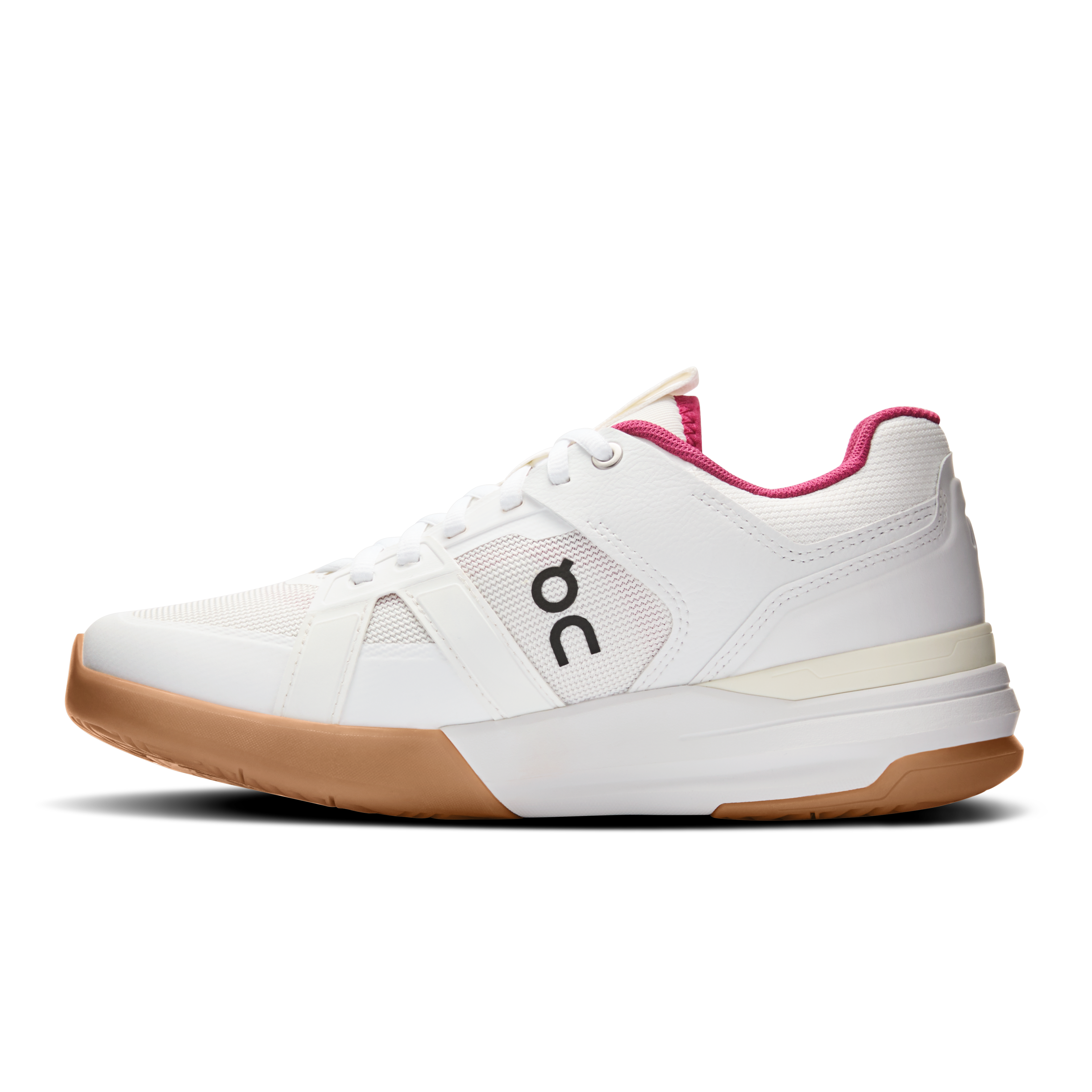 On THE ROGER Clubhouse Pro Ivory & Grenadine Women Tennis Shoes