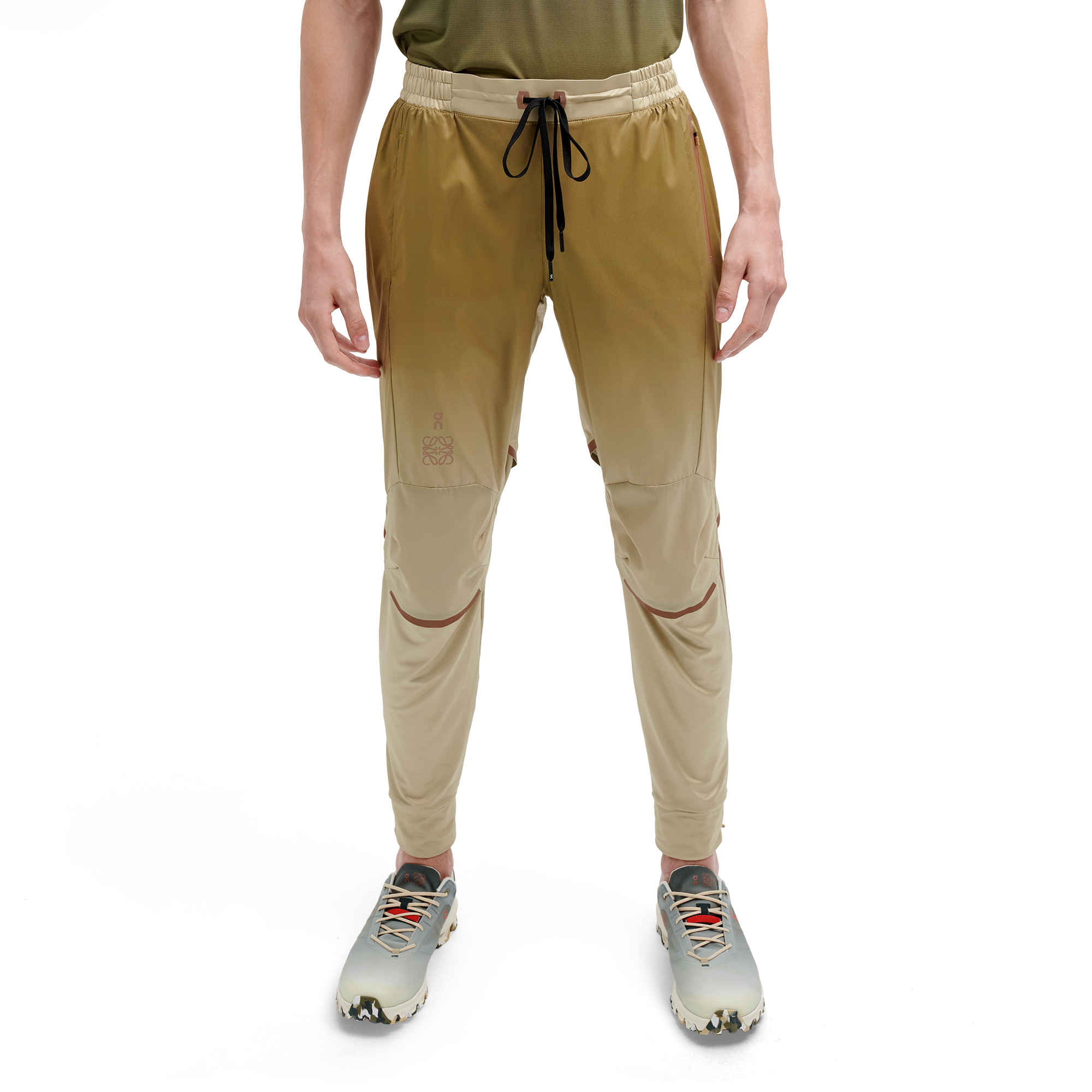 On Running Pants LOEWE Gradient Khaki Men – Wind- and waterproof, full coverage, adjustable Pants