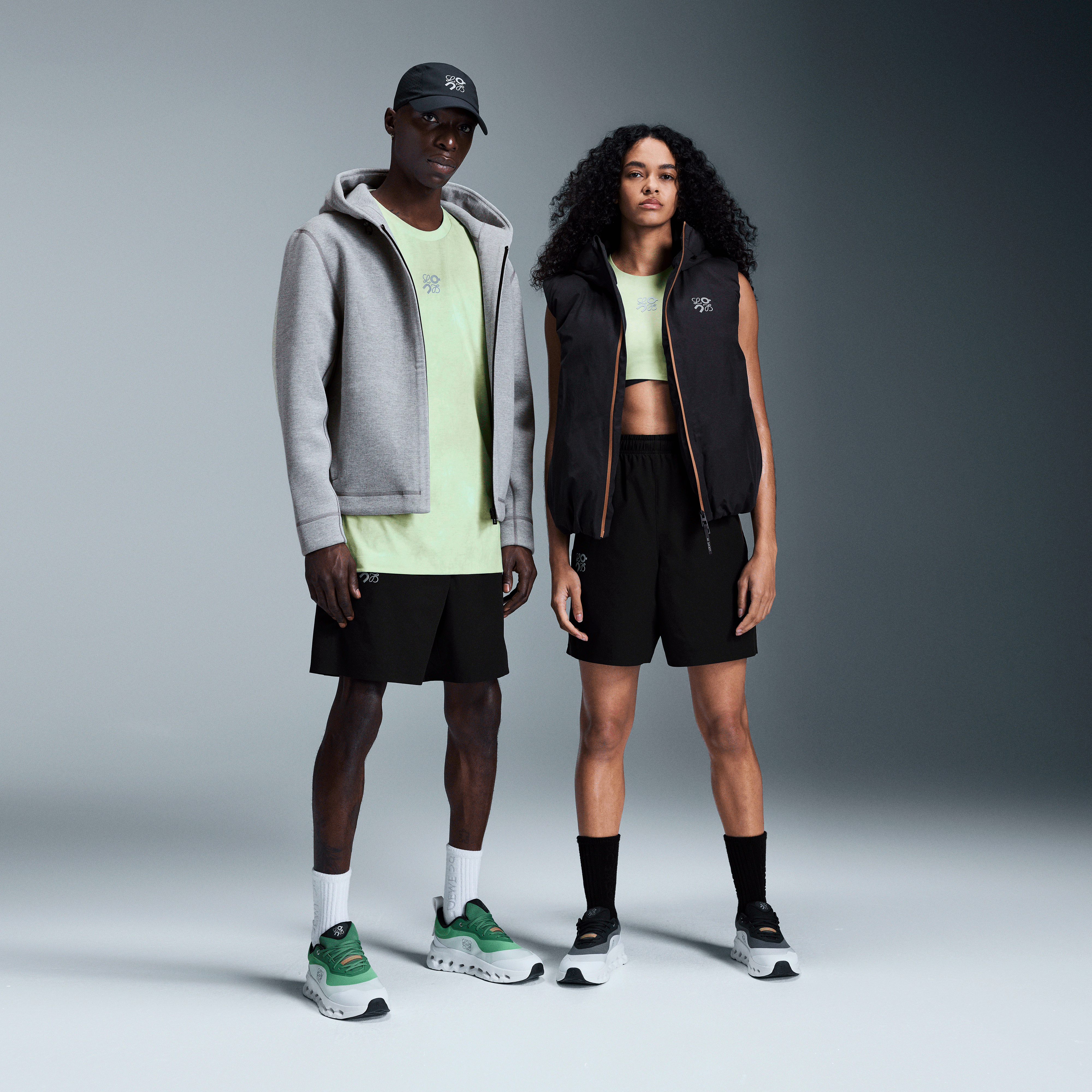 On Mid Length Shorts LOEWE Black Unisex – Special edition, daily runs, LOEWE × On Shorts