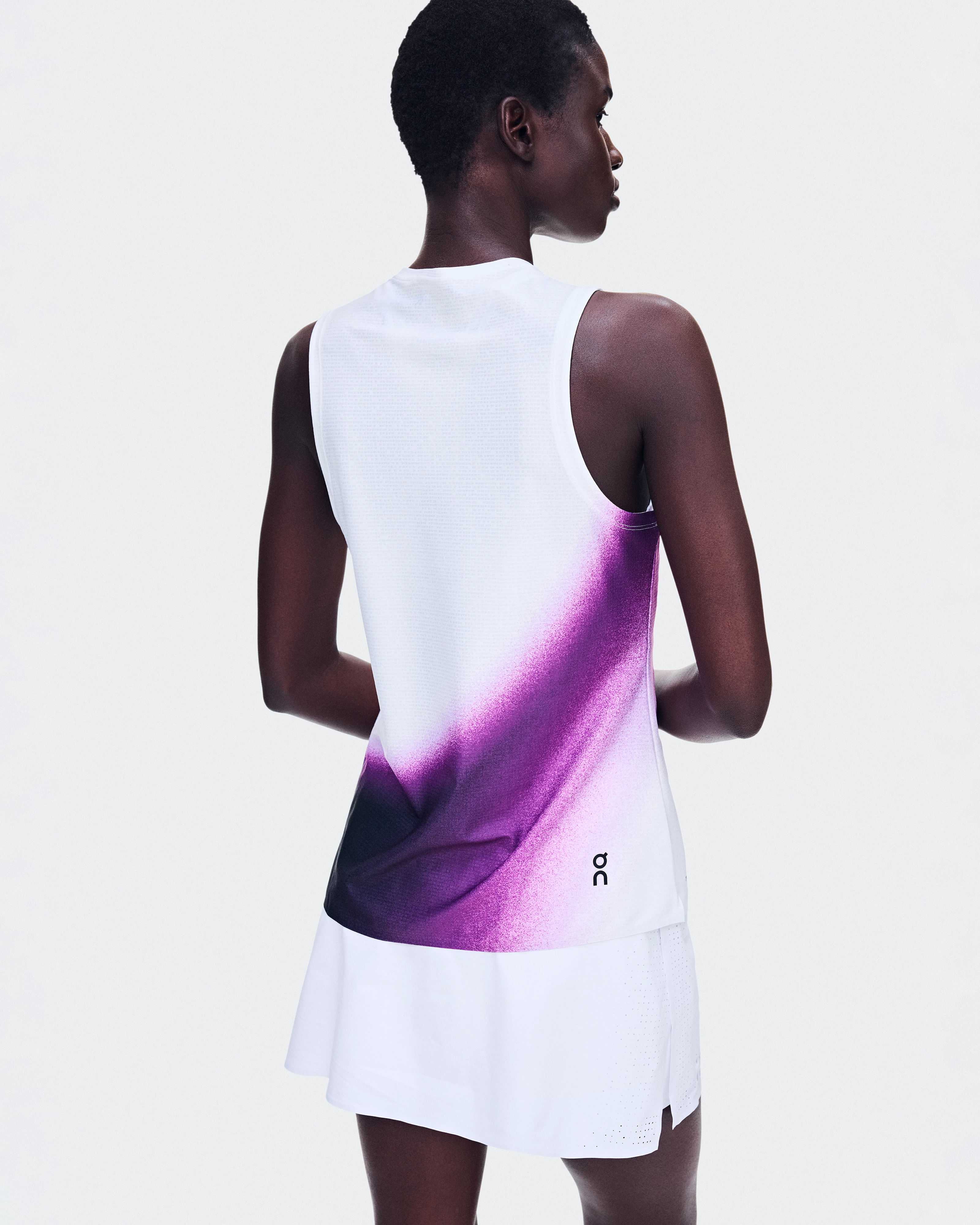 On Court Tank Swing White & Cassis Women Tops and t-shirts