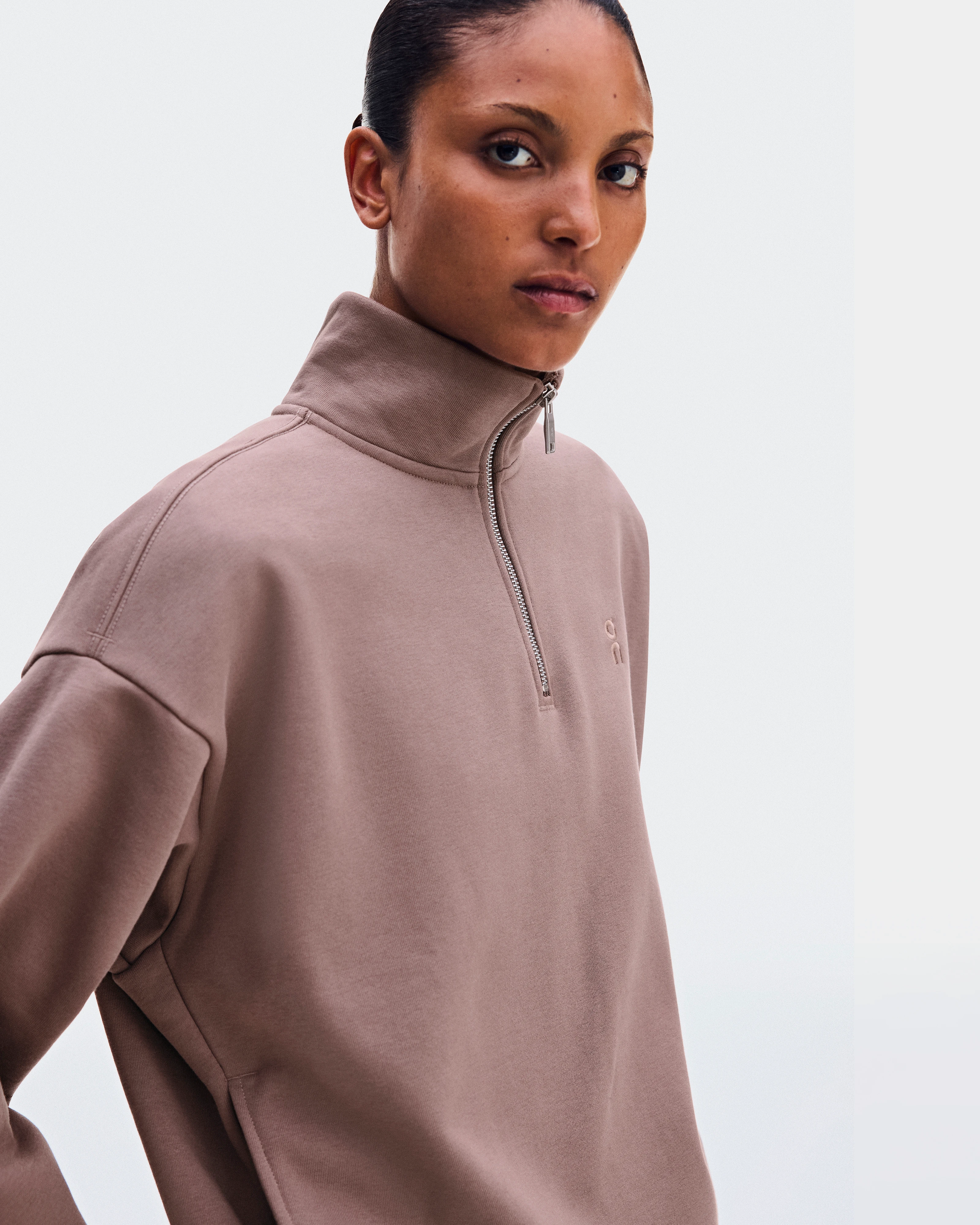 On Club Collective 1/4 Zip Clove Women Hoodies and sweatshirts