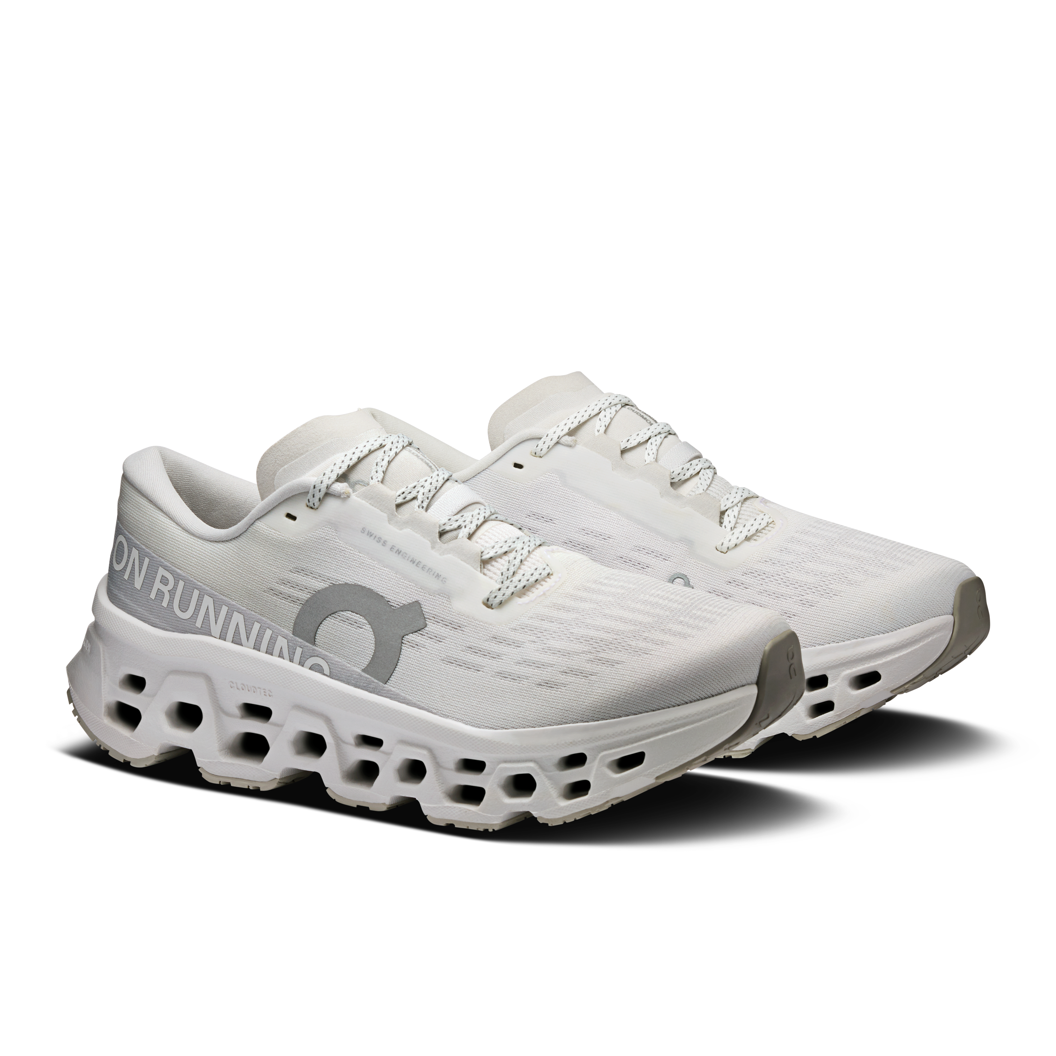 On Cloudmonster 3 White & Wolf Women Road running Shoes
