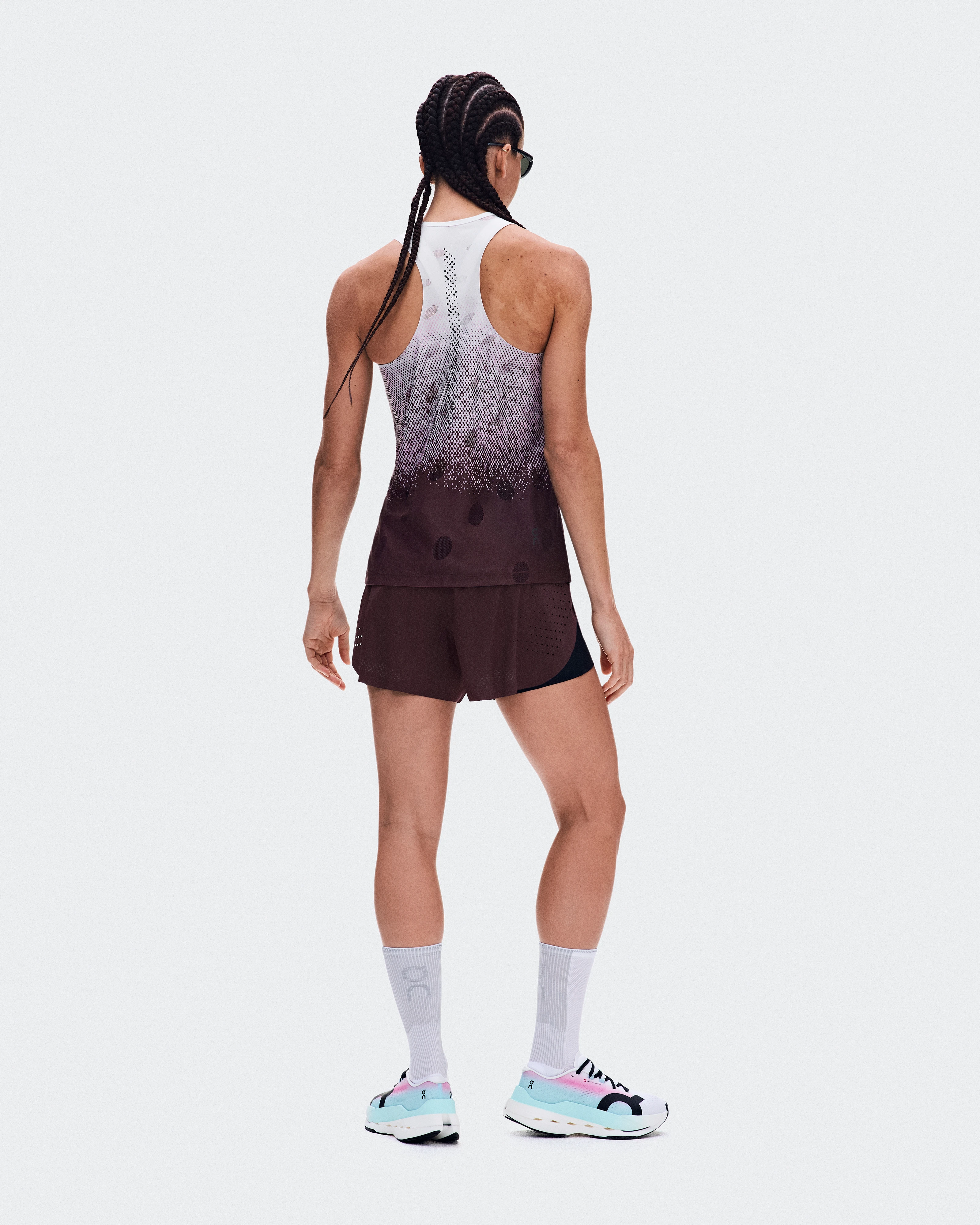 On Zero Tank Breathe Foxglove & White Women Tops and t-shirts