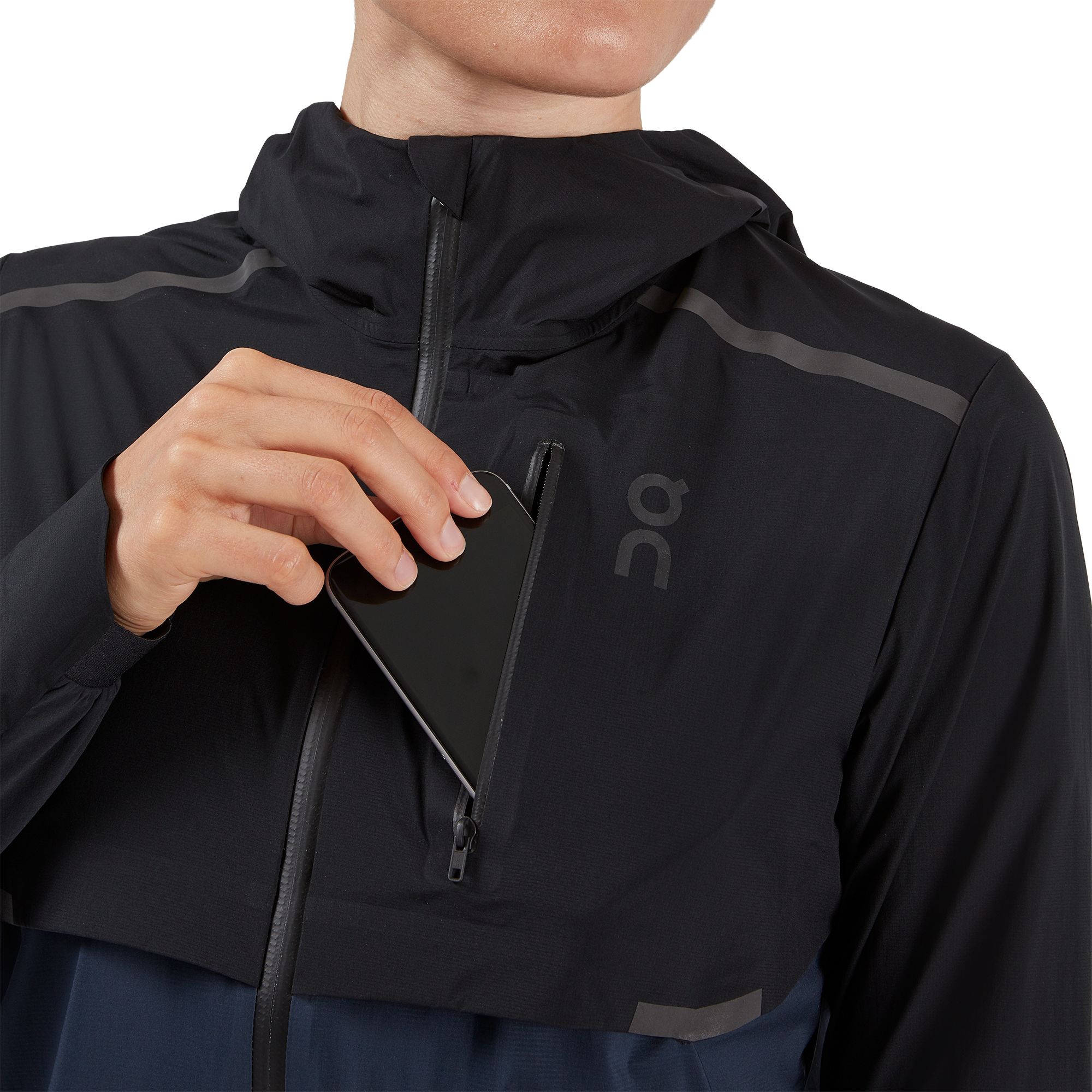 On Weather Jacket Black & Navy Women Jackets