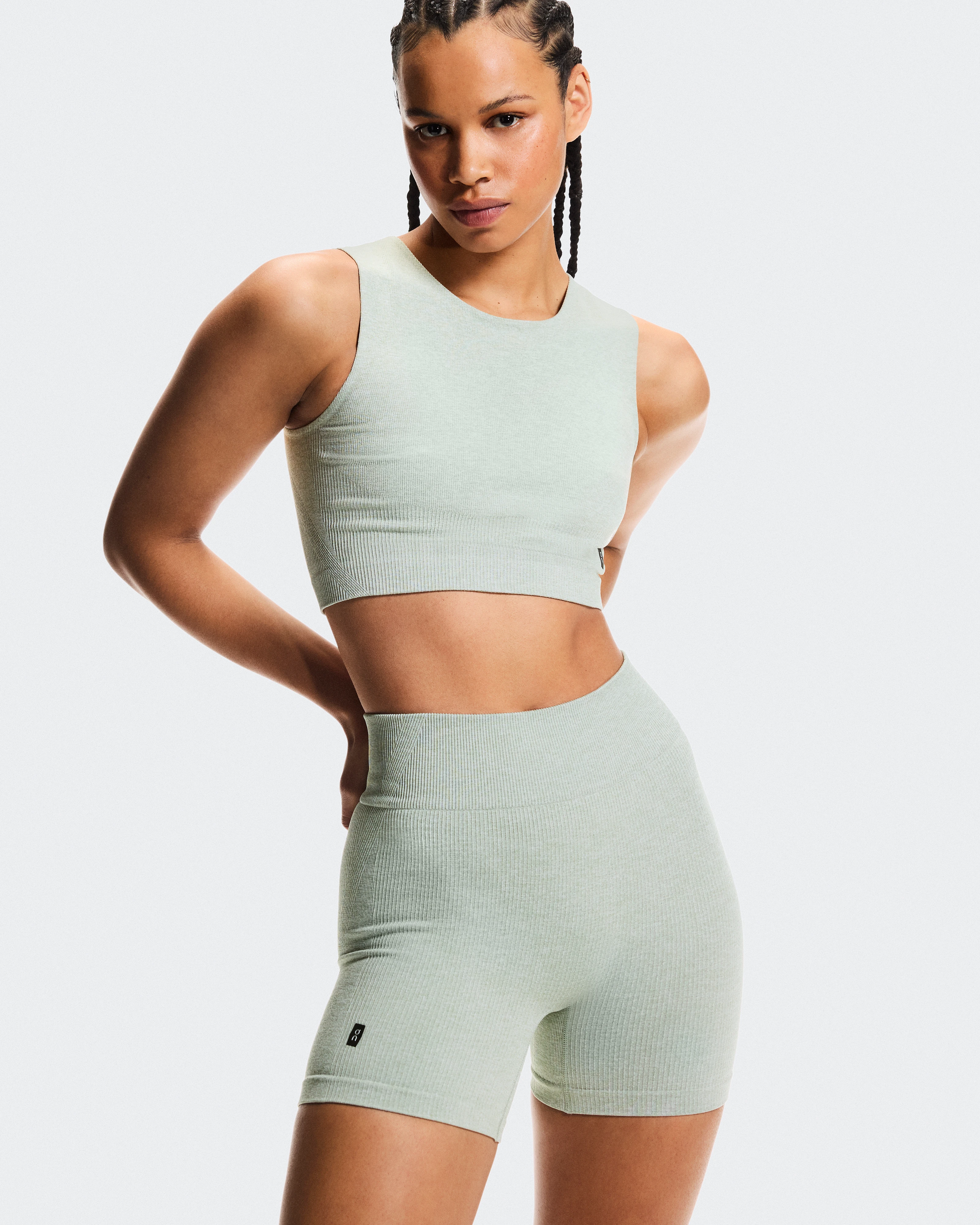 On Studio Knit Shorts Mineral Heather Women Shorts