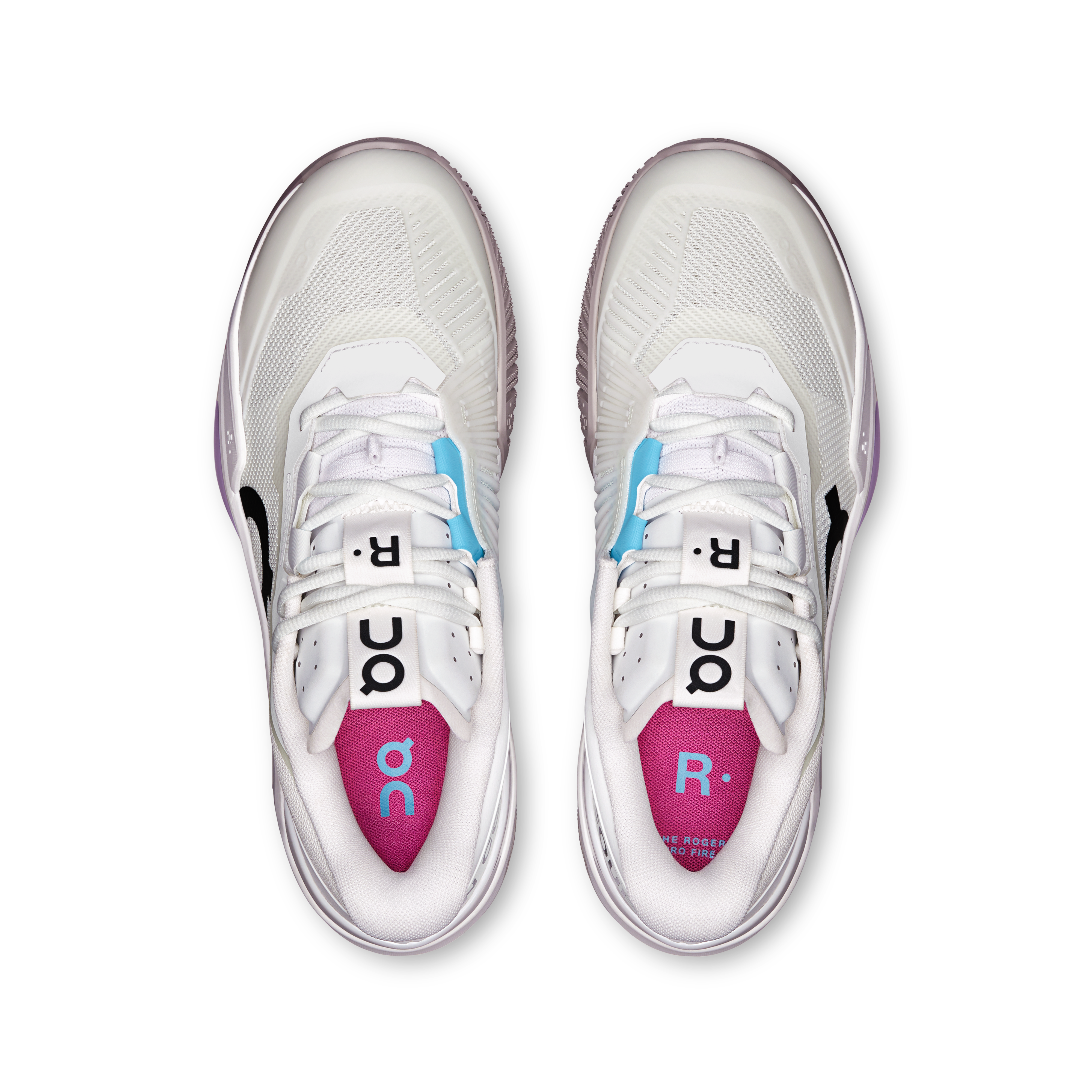 On THE ROGER Pro Fire White & Pink Men Tennis Shoes