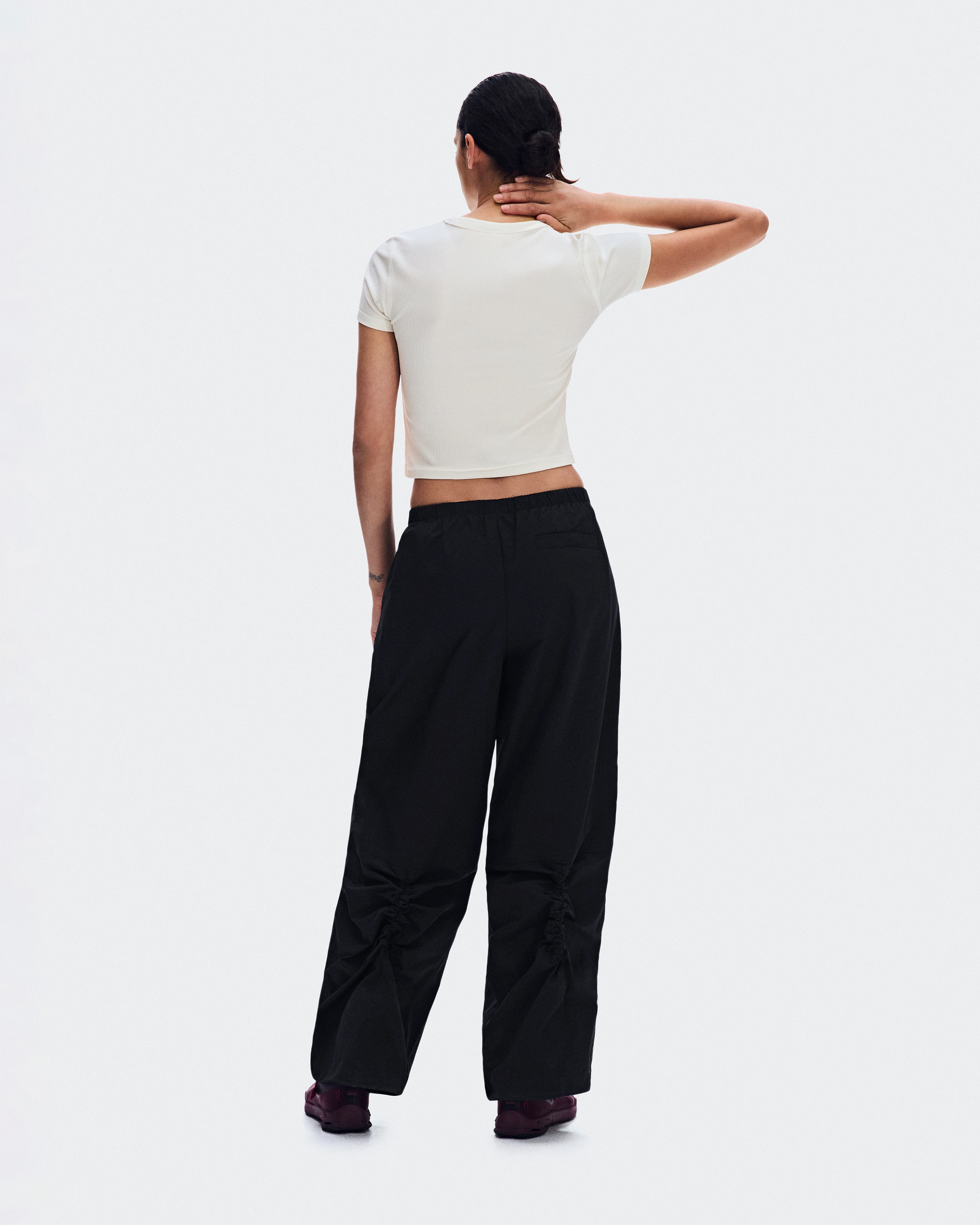 On Parachute Pants Black Women Pants
