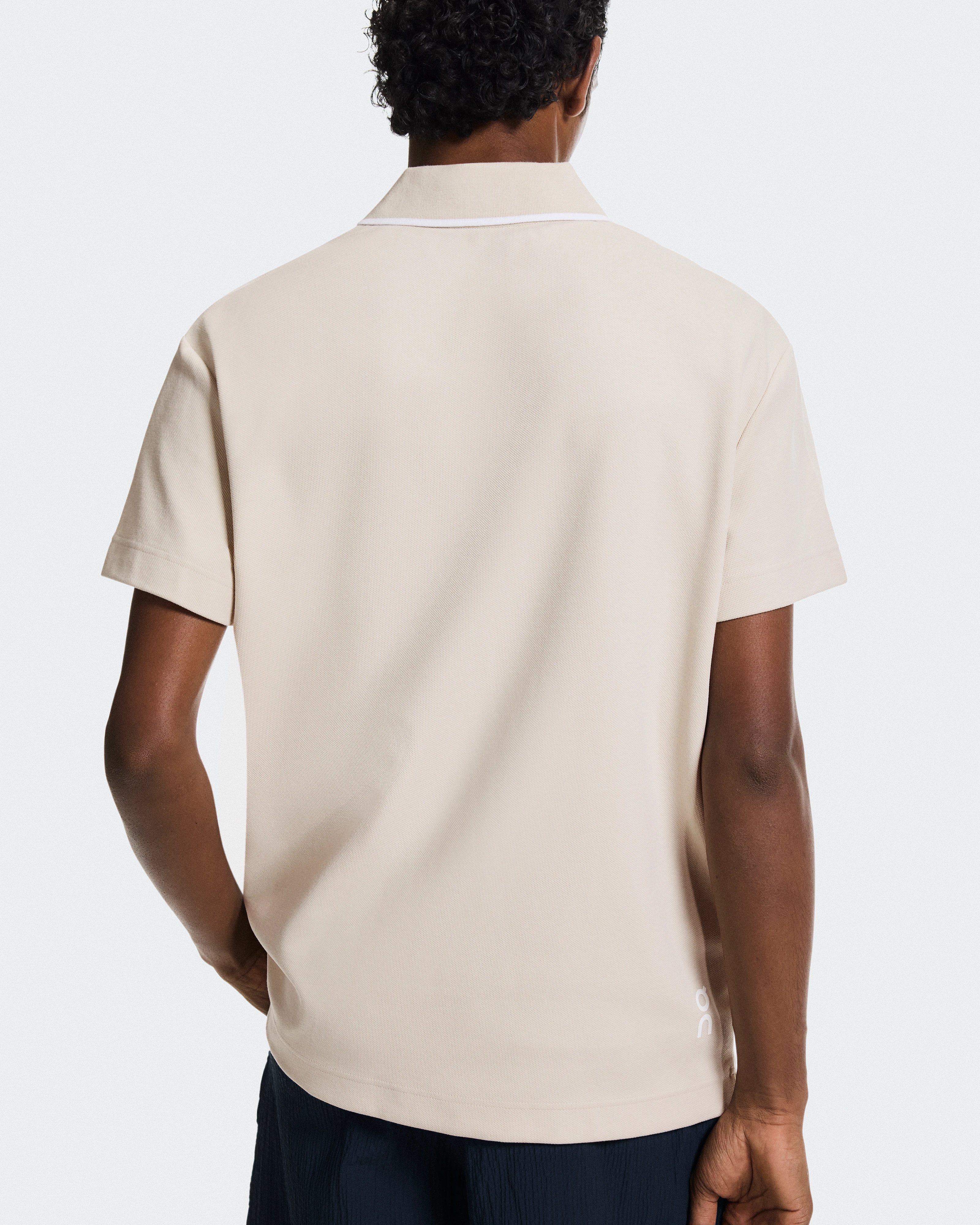 On Courtside Polo Sand & White Men Tops and t-shirts