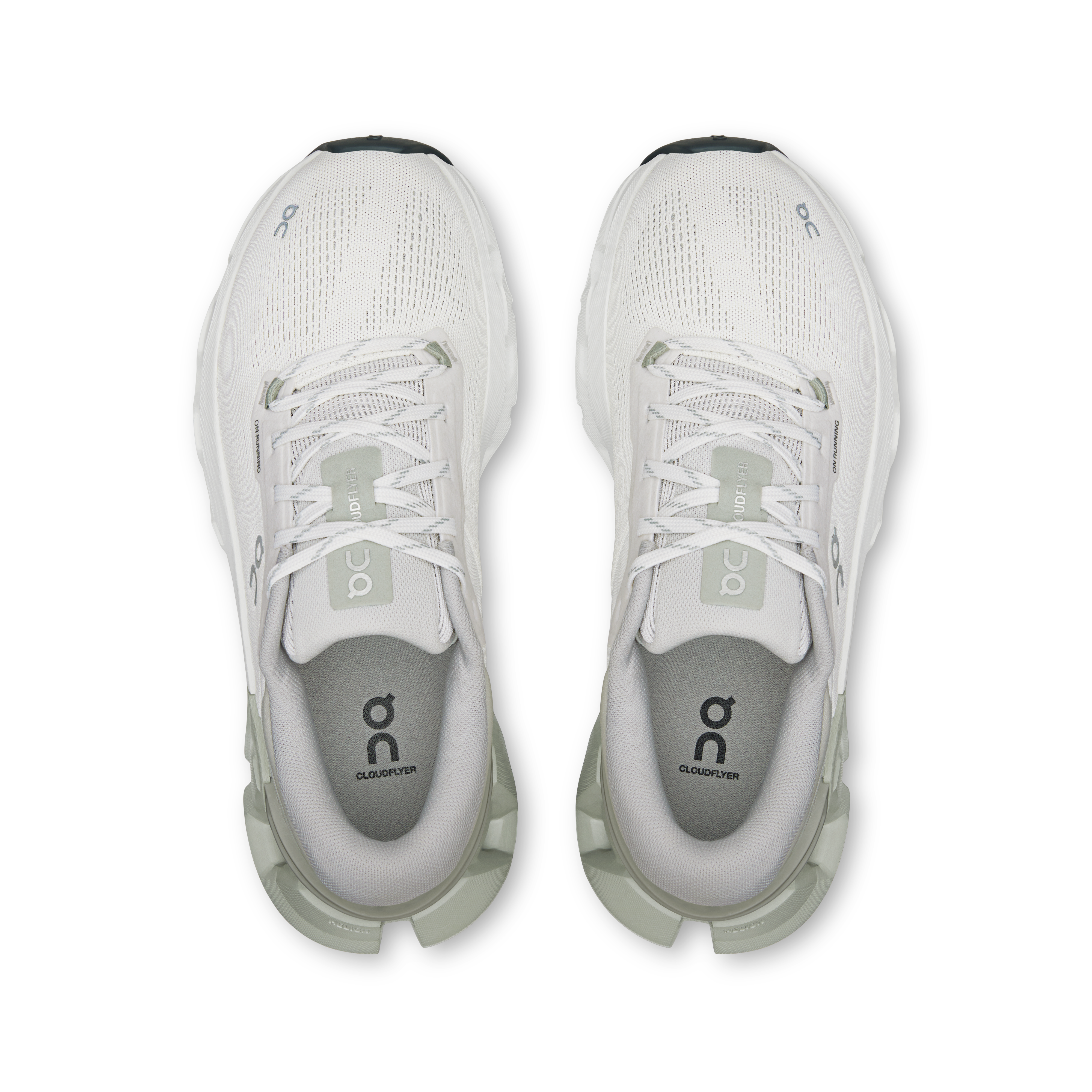On Cloudflyer 5 Ivory & Tin Women Road running Shoes