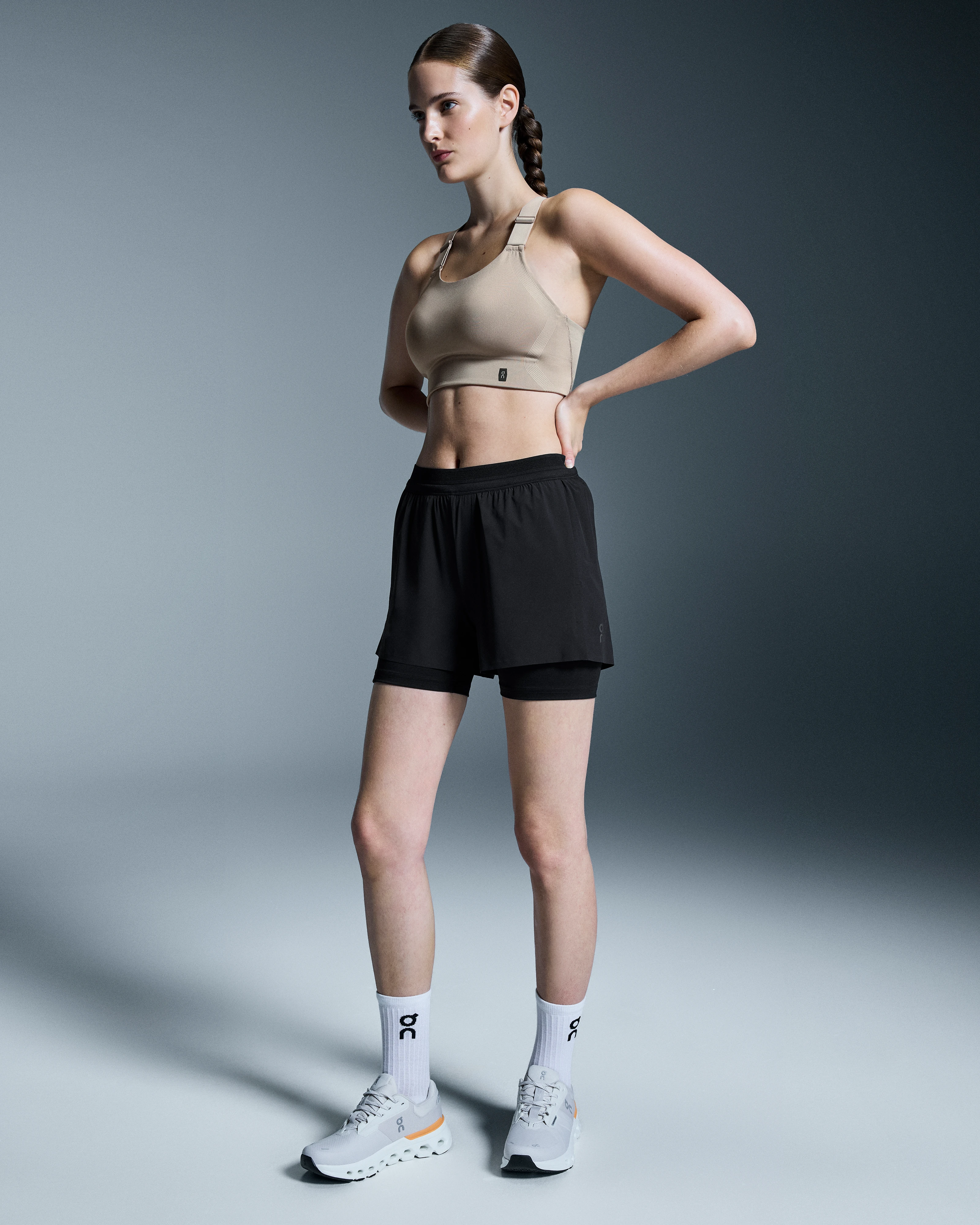 On 3" Performance 2/1 Shorts Black Women Shorts