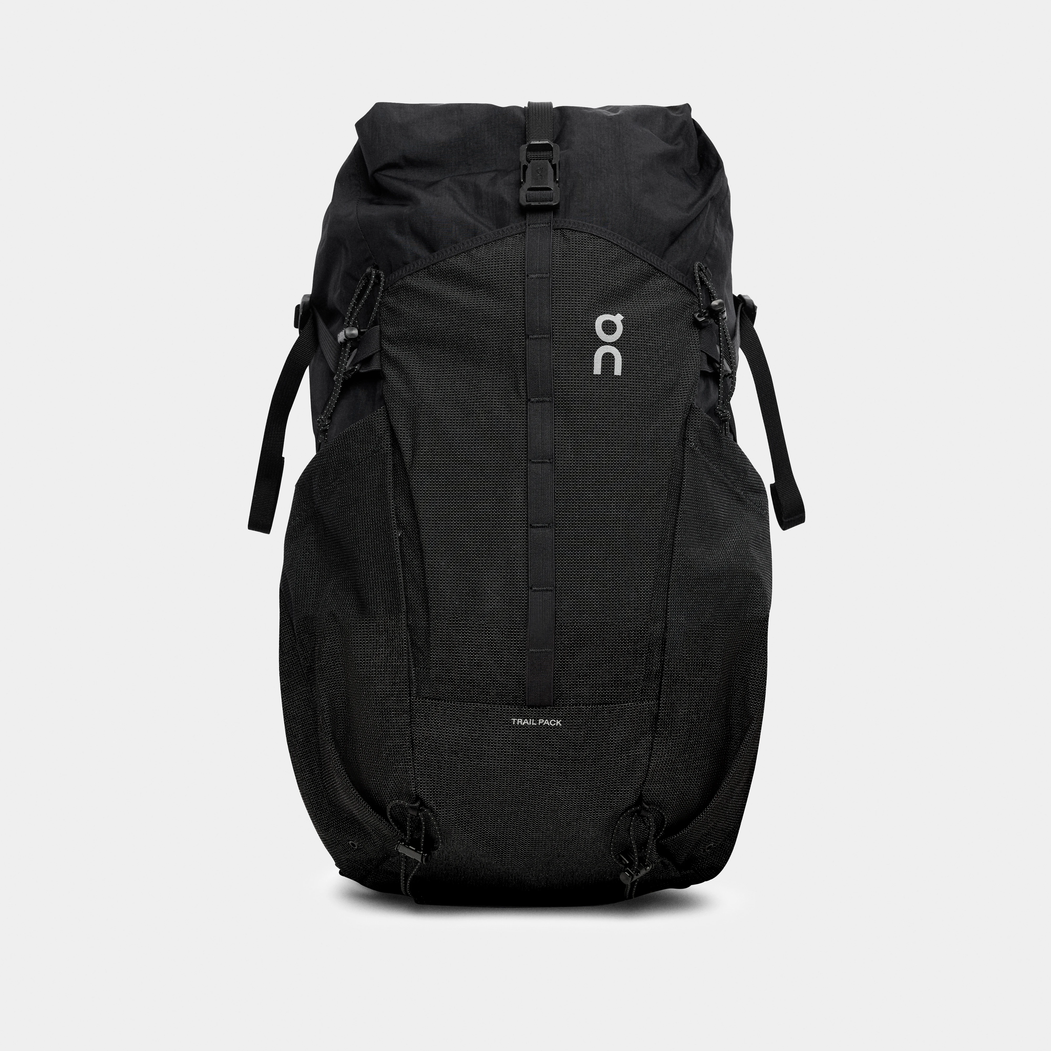 On Trail Pack 20L Black Unisex – Trail running, roll top, water repellent Bags