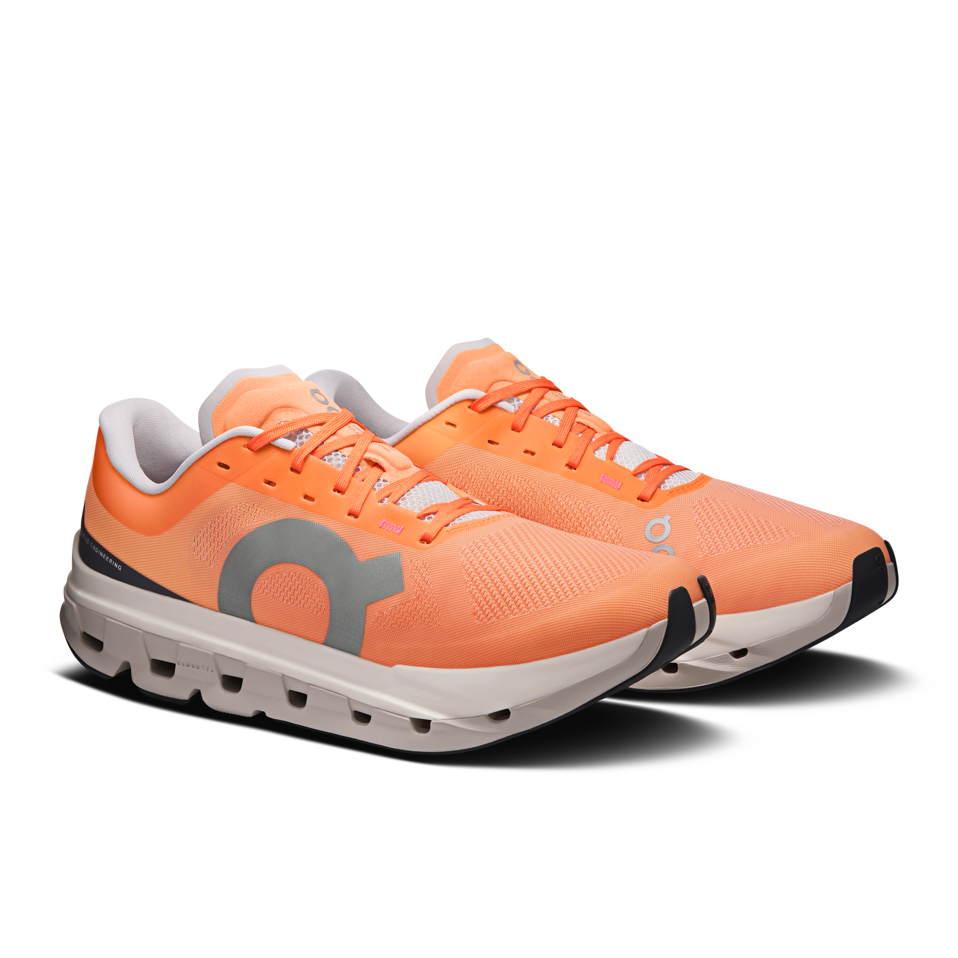 On Cloudflow 5 Tangerine & Silver Men Road running Shoes
