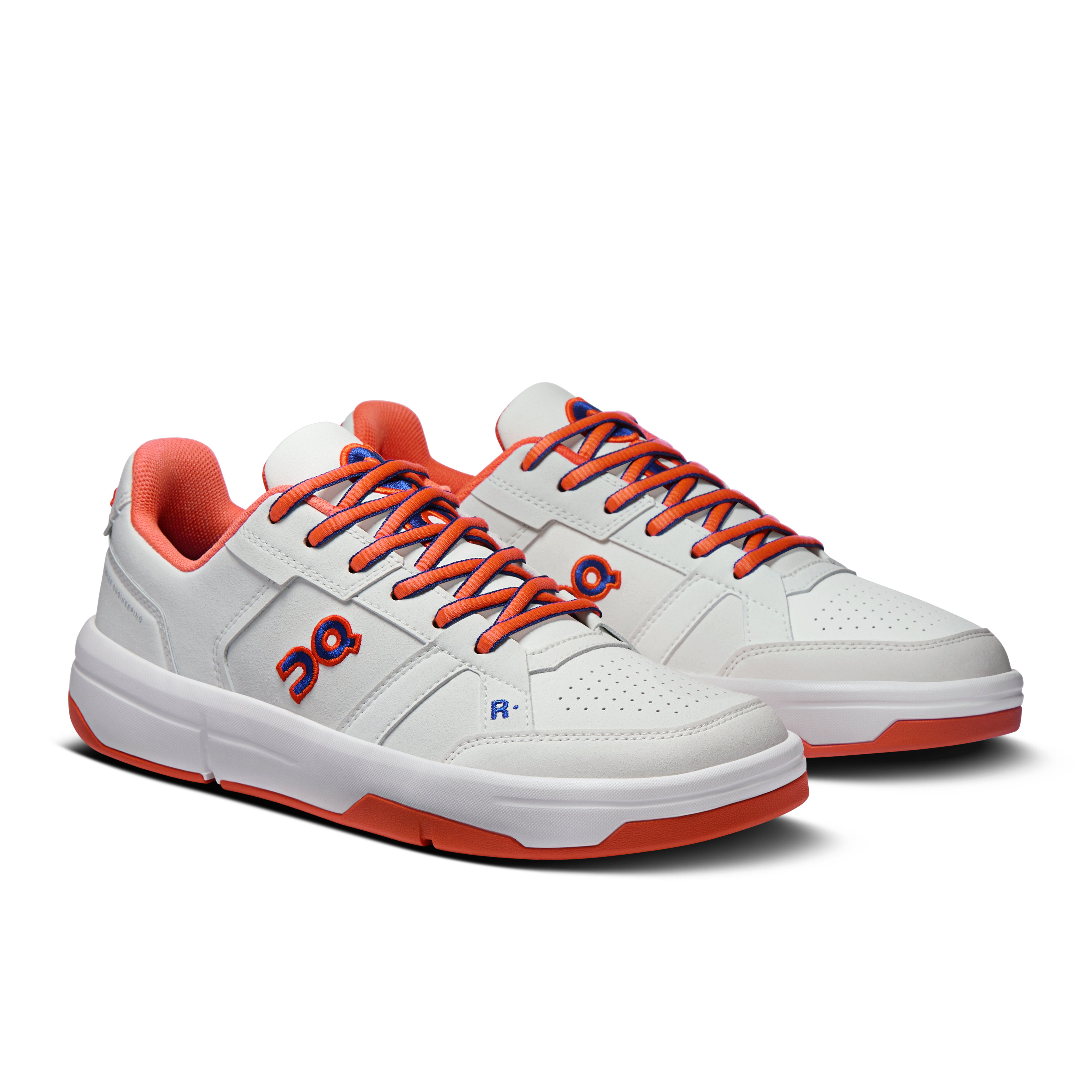 On THE ROGER Clubhouse Varsity White & Flame Women Active life Shoes