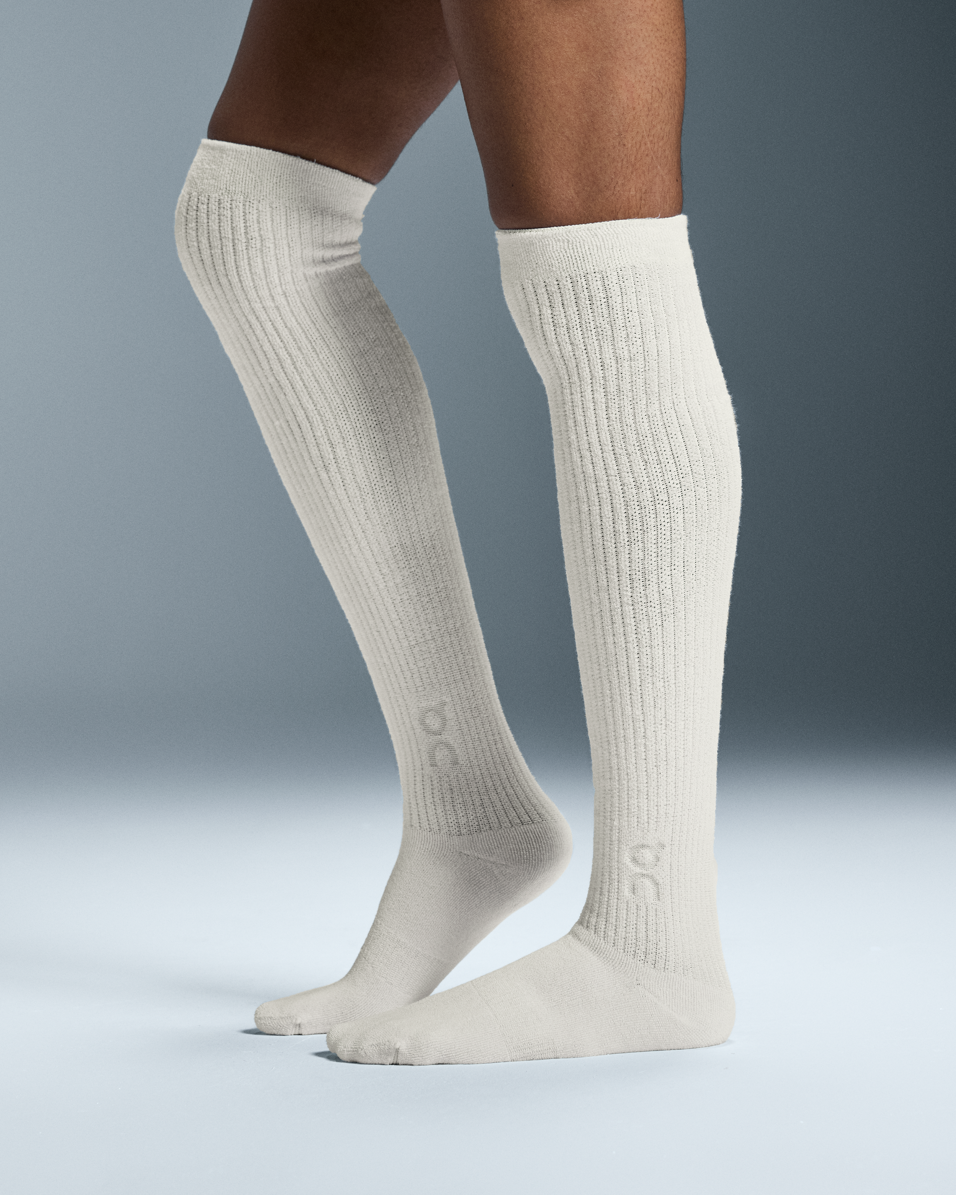 On Terry Sock Knee High Ivory Unisex Socks