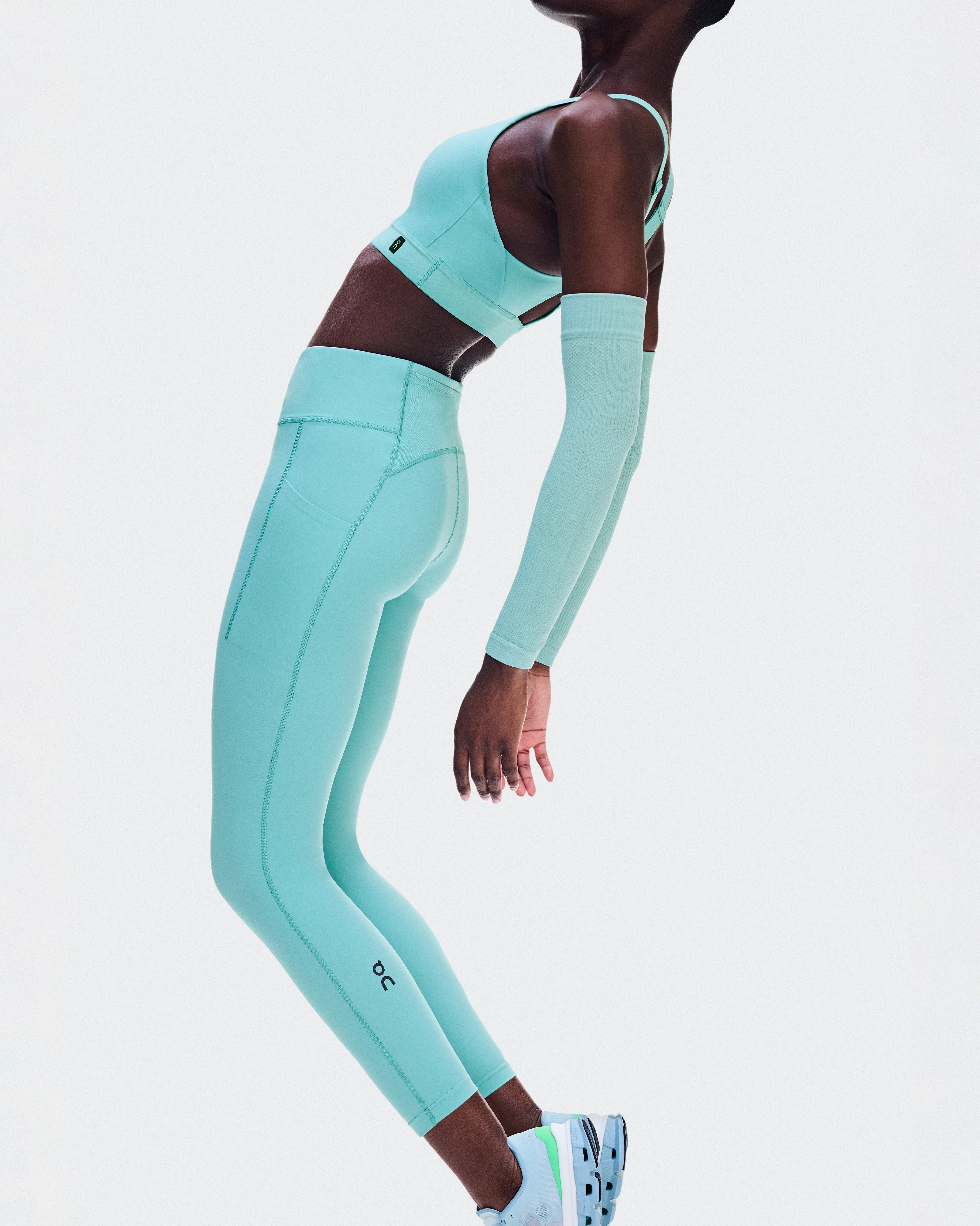 On Performance Tights 7/8 Aquamarine Women Tights