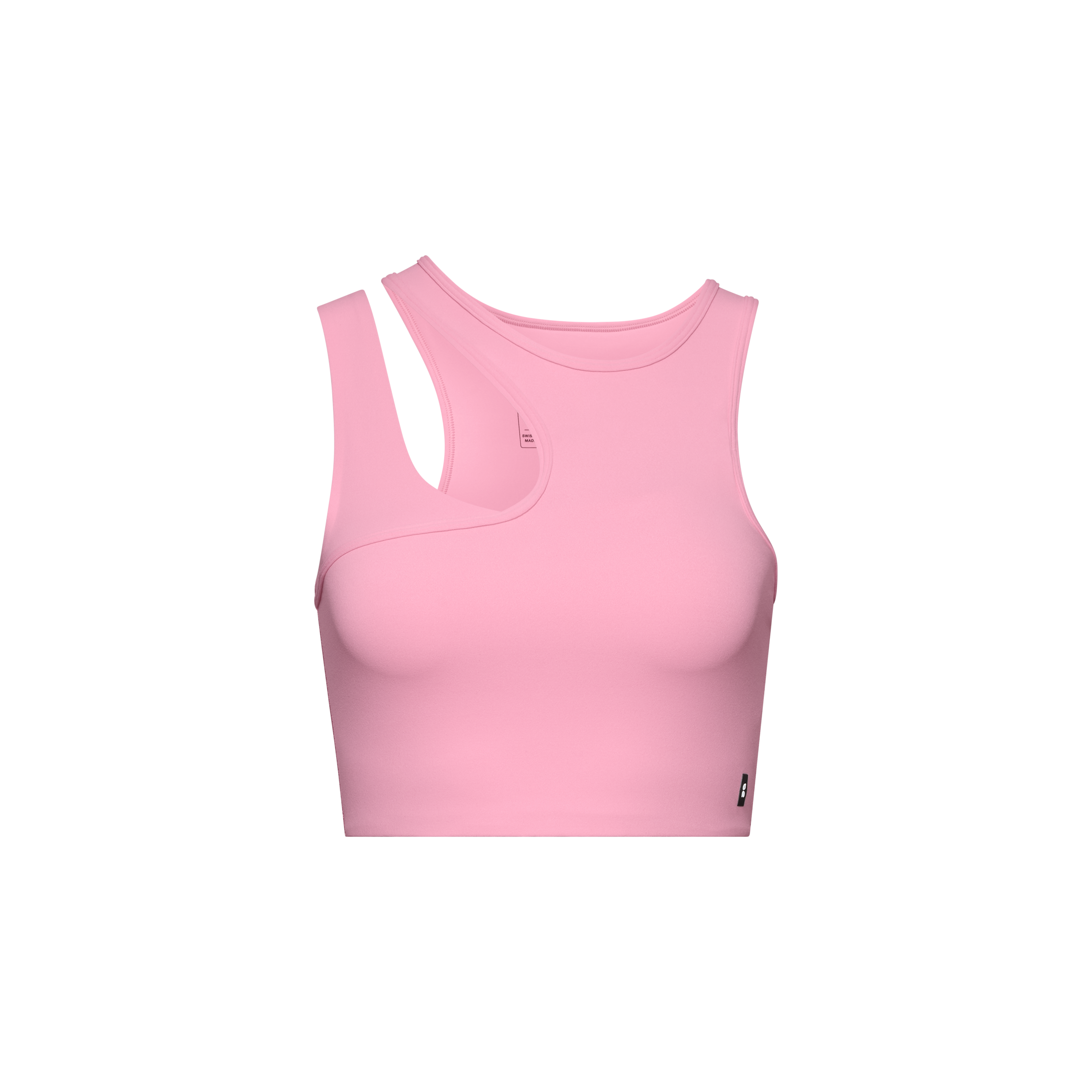Studio Asymmetric Crop Shirt in Magnolia