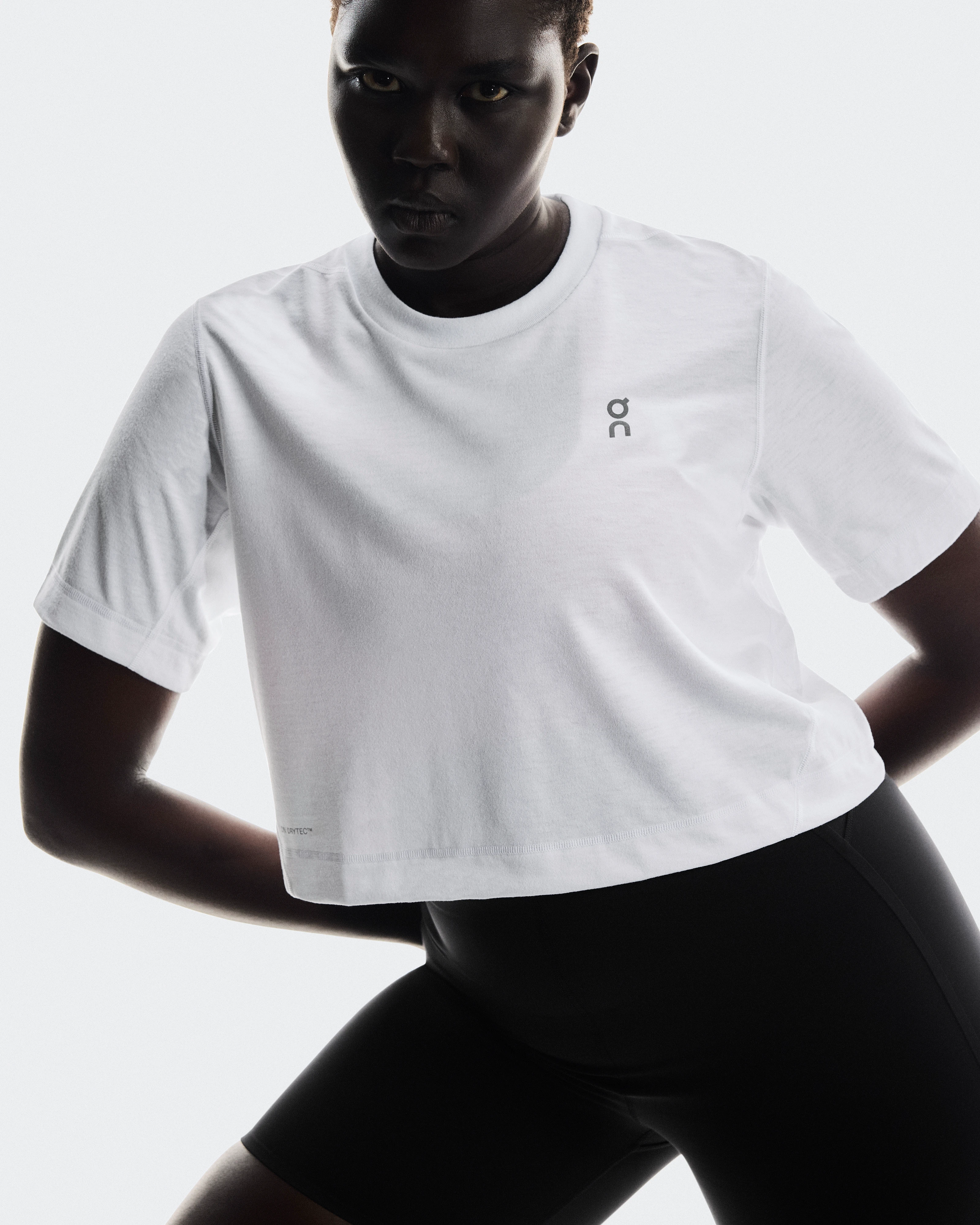 On Train-T Crop White Women Tops and t-shirts