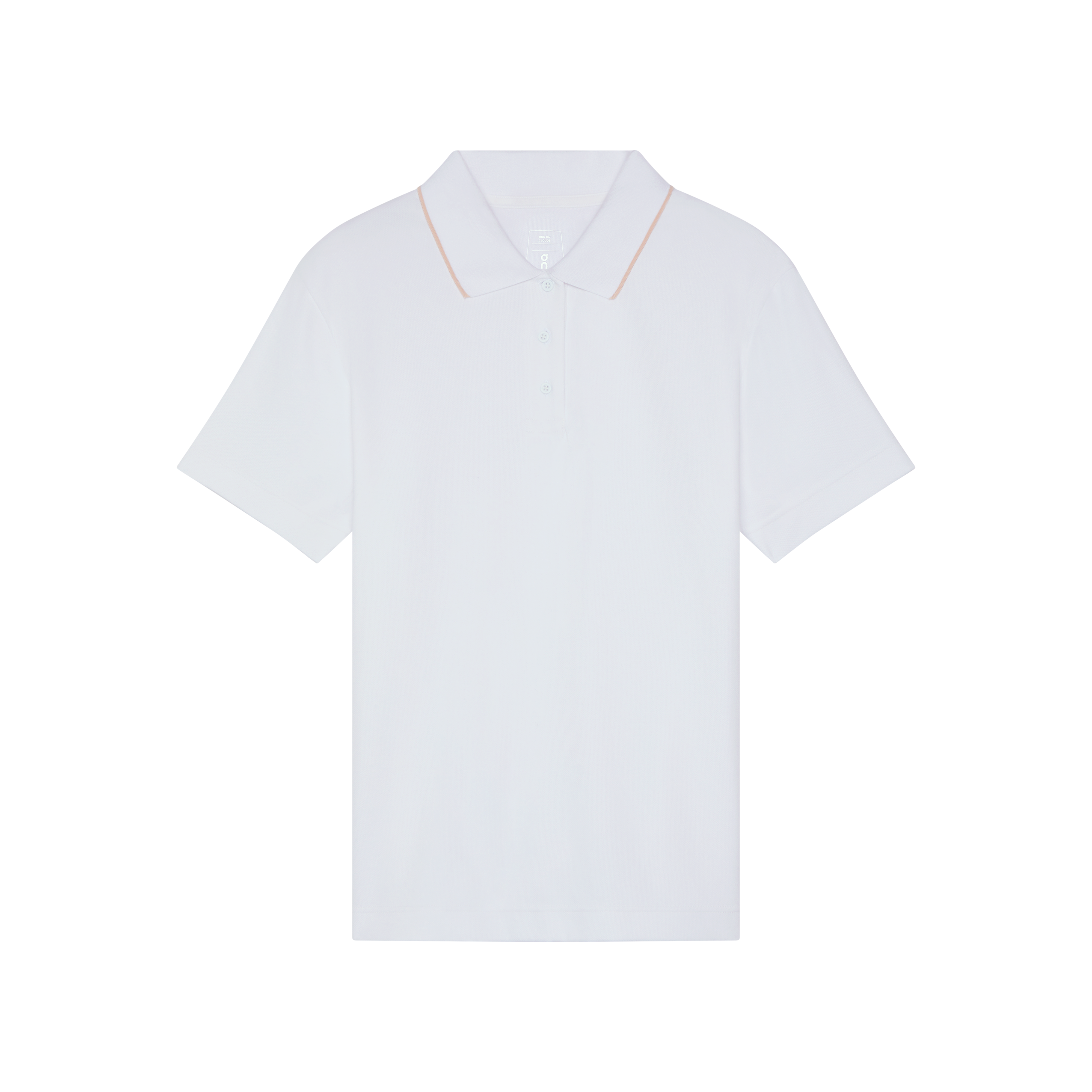 Courtside Polo Short-Sleeve Shirt in White/Sand