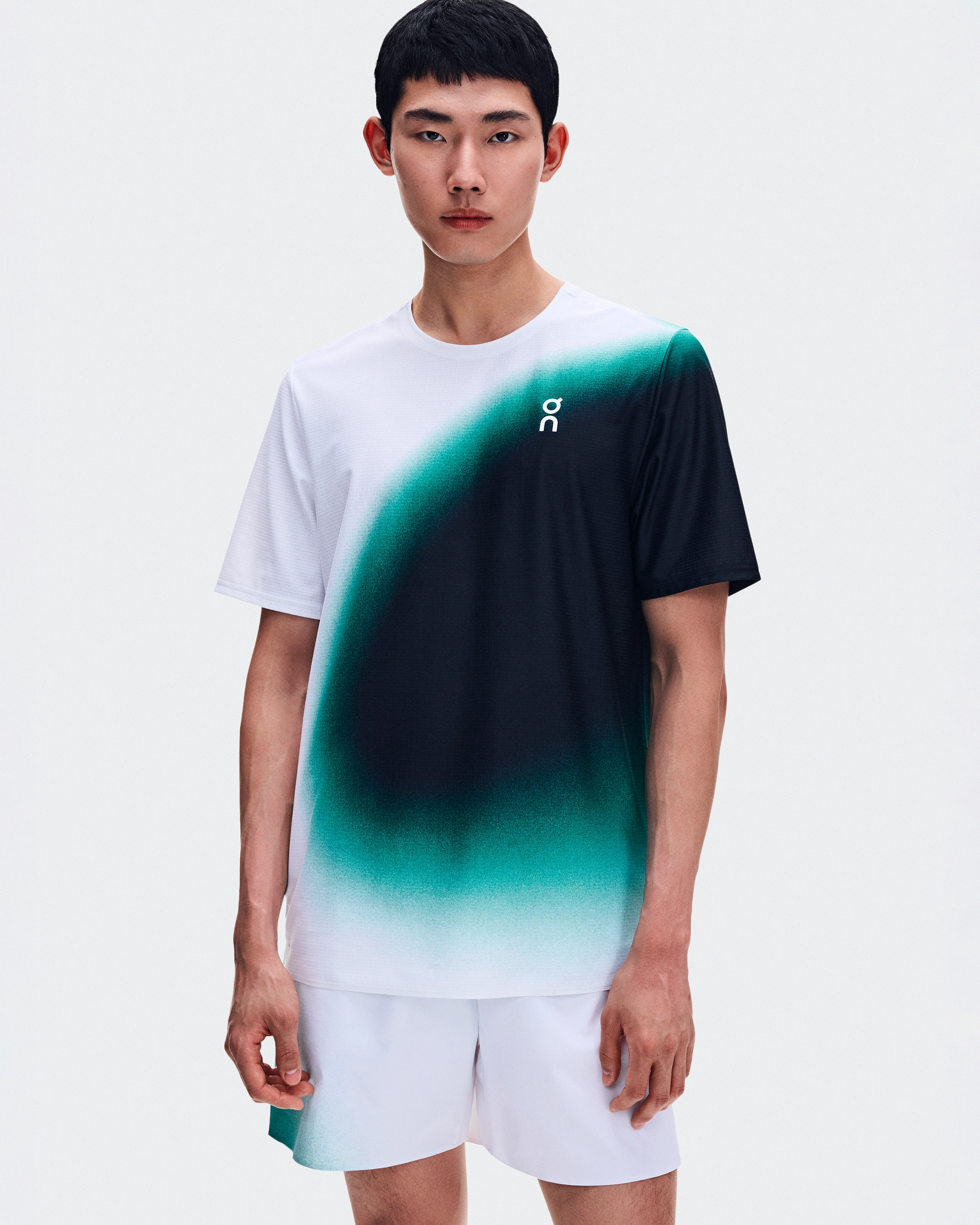 On Court-T Swing White & Neem Men Tops and t-shirts